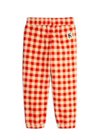 Mini Rodini Mini Rodini Fleece Pants Gingham Red