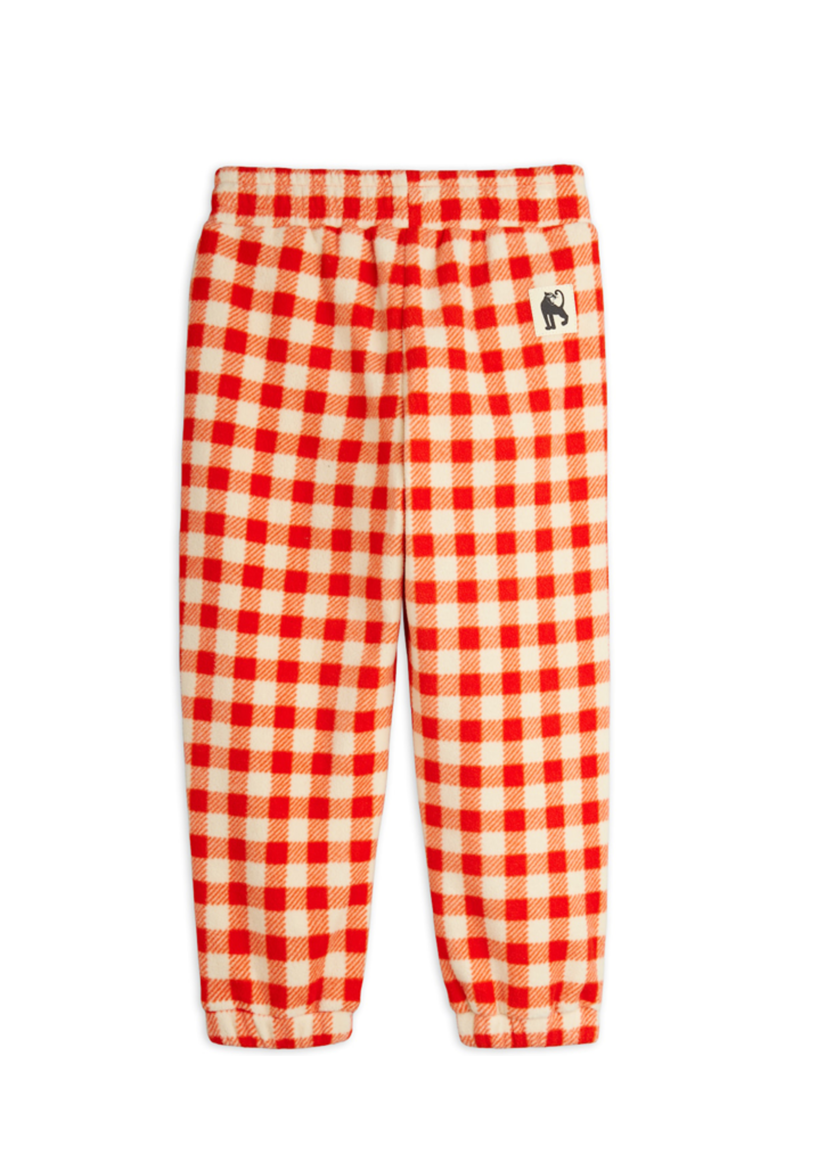 Mini Rodini Mini Rodini Fleece Pants Gingham Red