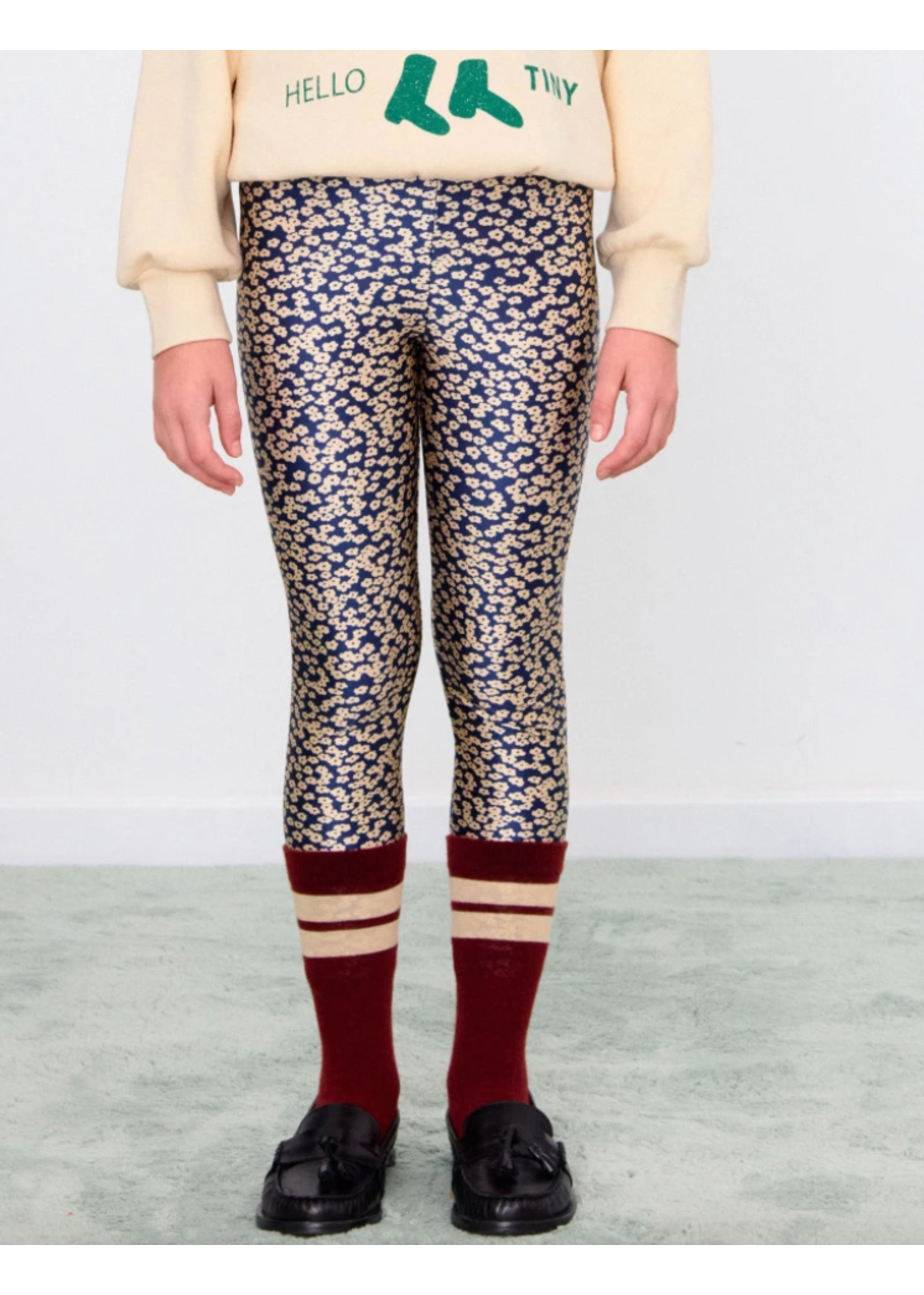 TinyCottons TinyCottons Leggin Small Flowers Shiny Navy