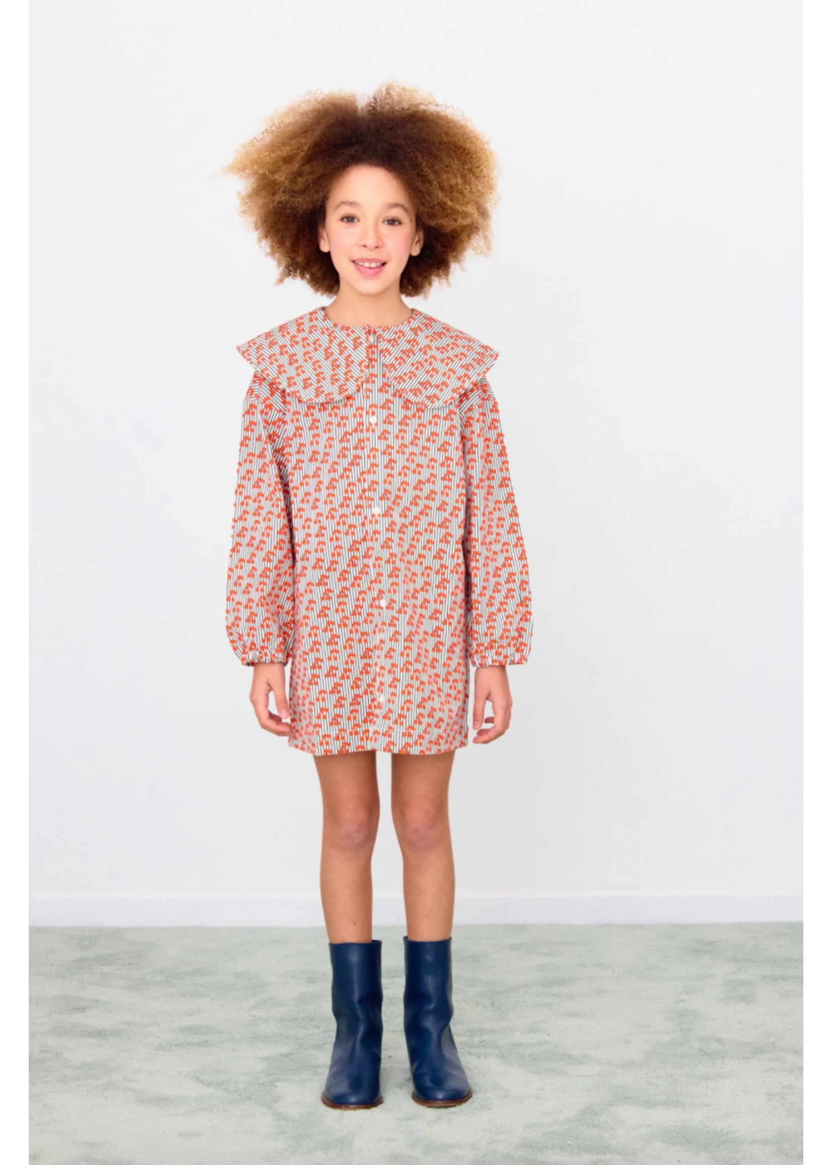 TinyCottons TinyCottons Dress Mini Apples Vanilla