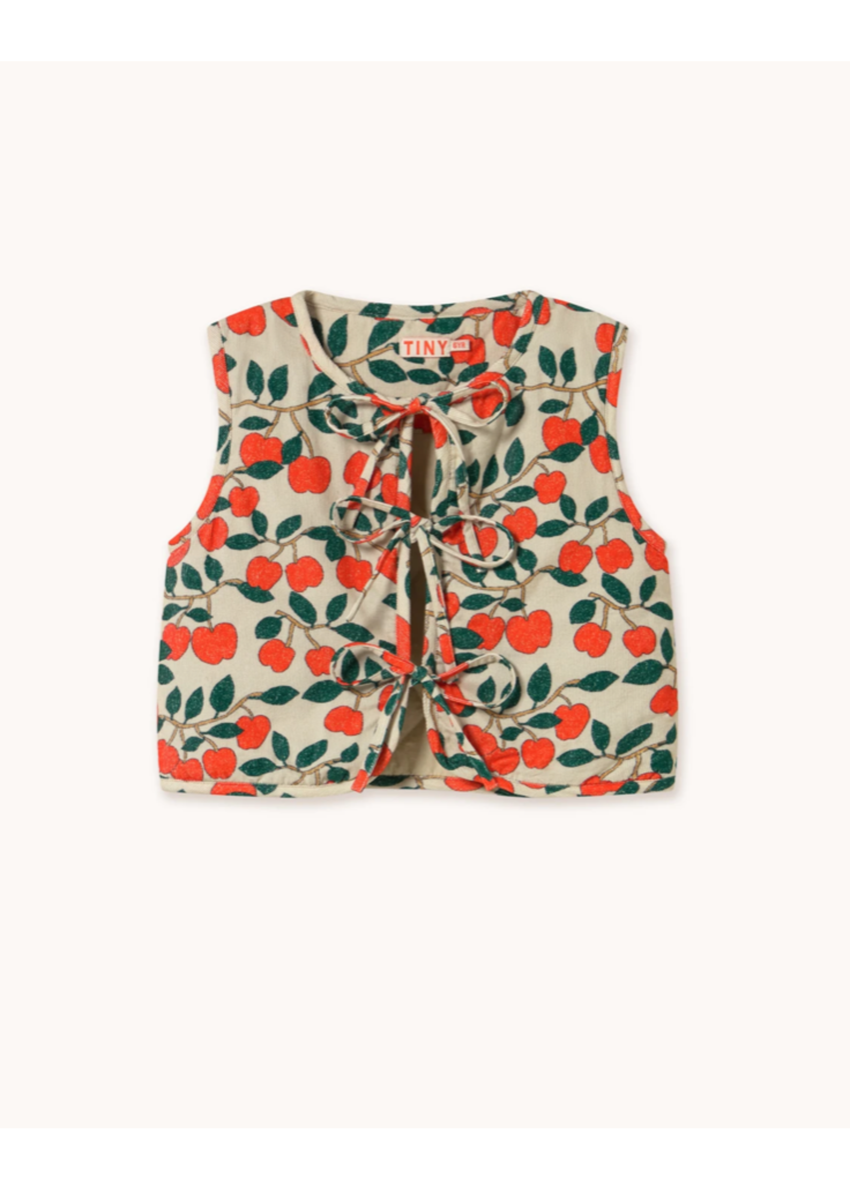 TinyCottons TinyCottons Padded Vest Apples Vanilla
