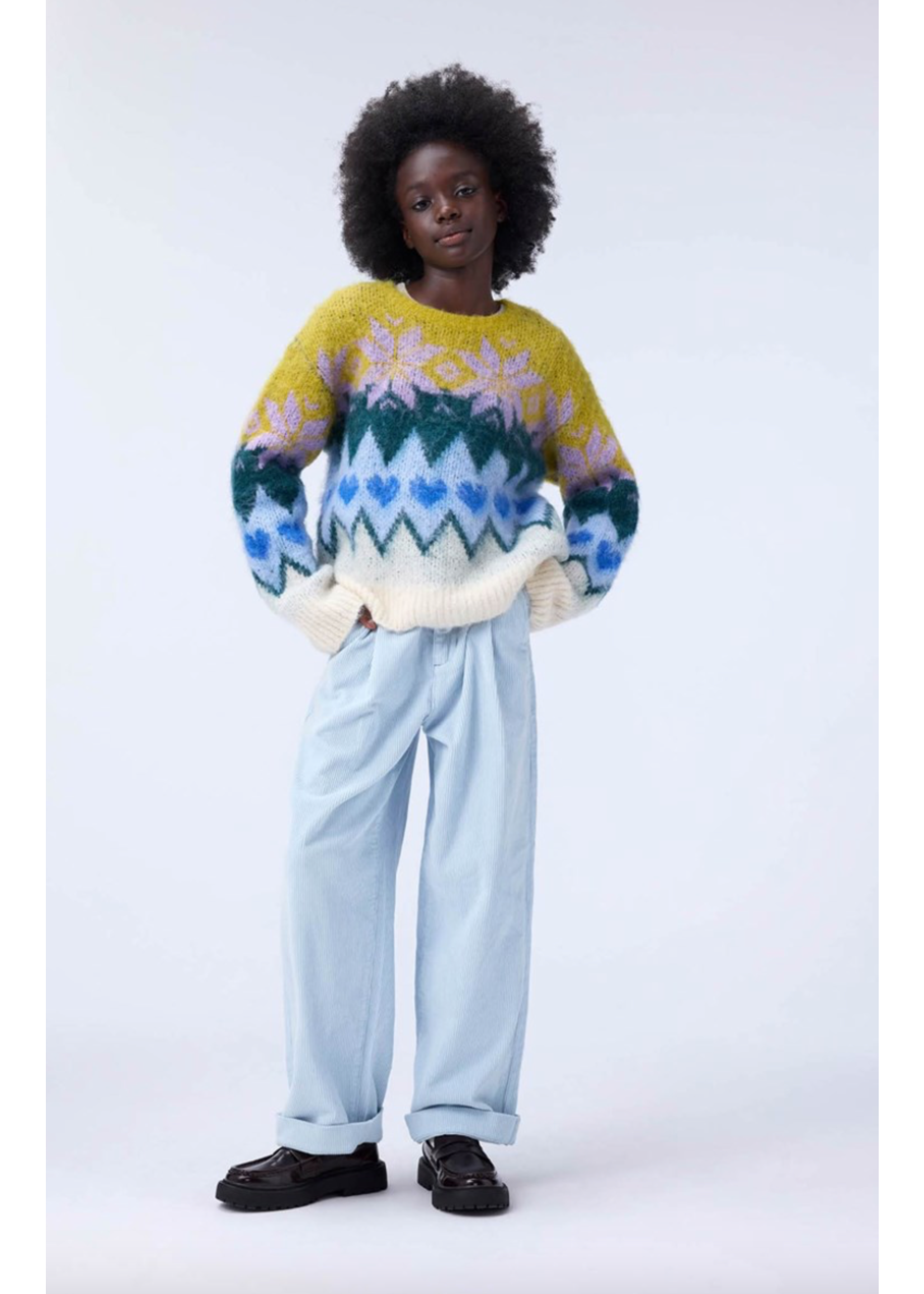 MOLO MOLO Trouser Alaine  Corduroy Blue Moon