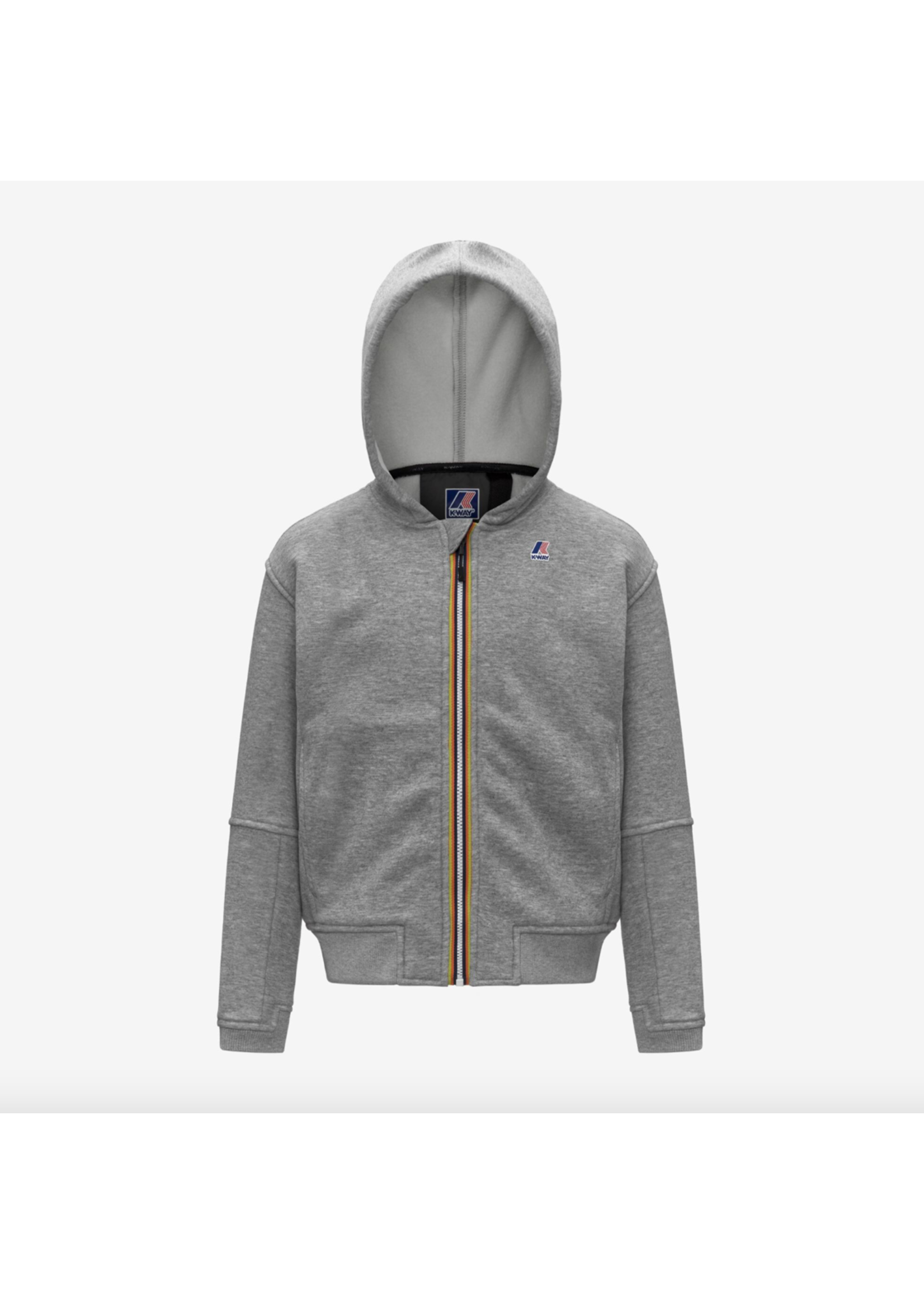 K-Way K-Way Hoodie Pros Grey Melange