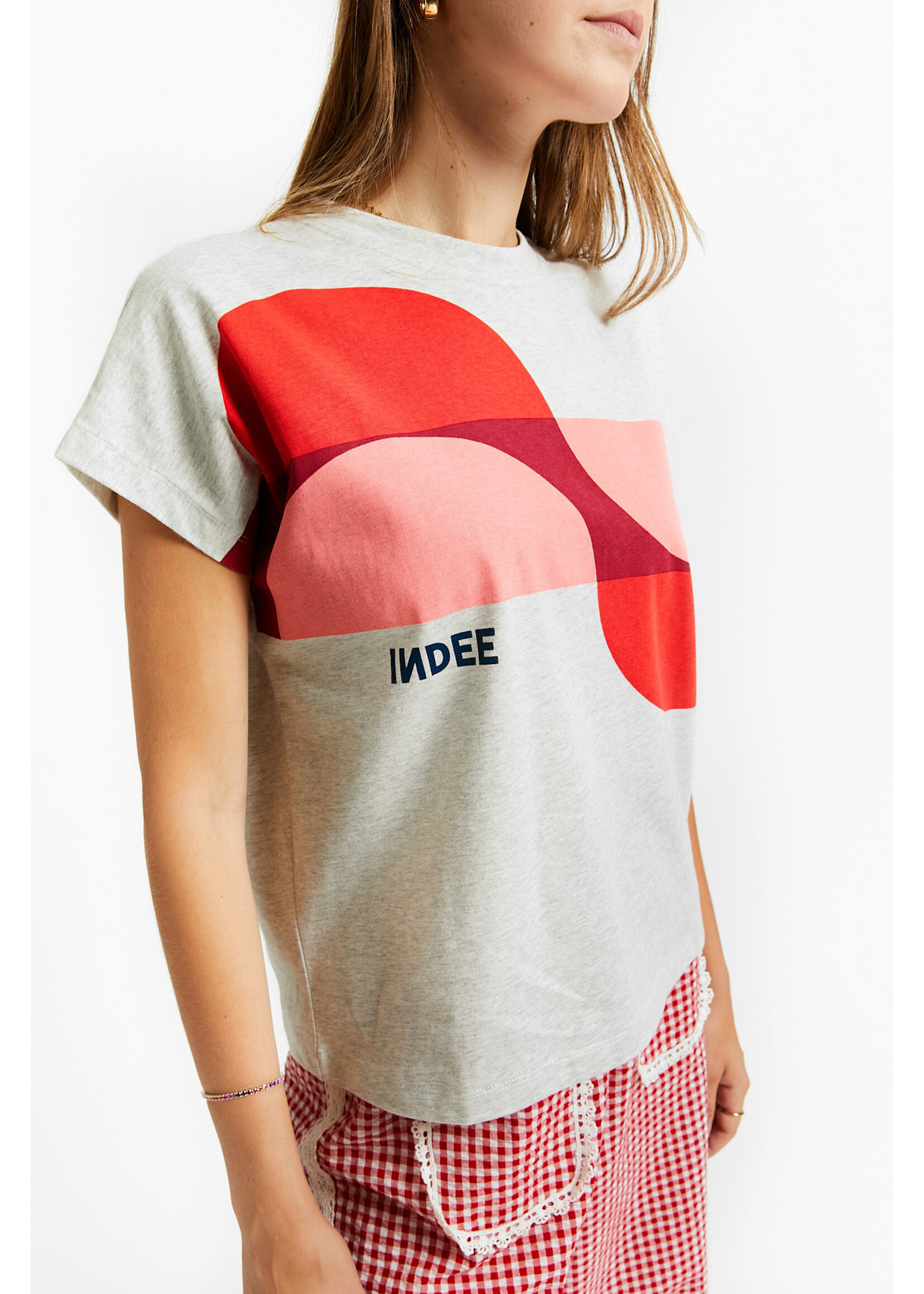 INDEE INDEE T-Shirt Vision Grey Melange