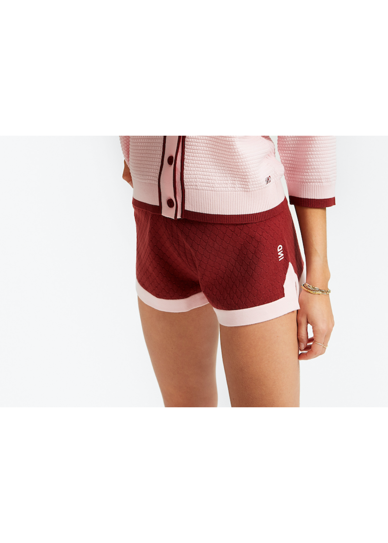 INDEE INDEE Knitted Shorts Violet Rooibos Red