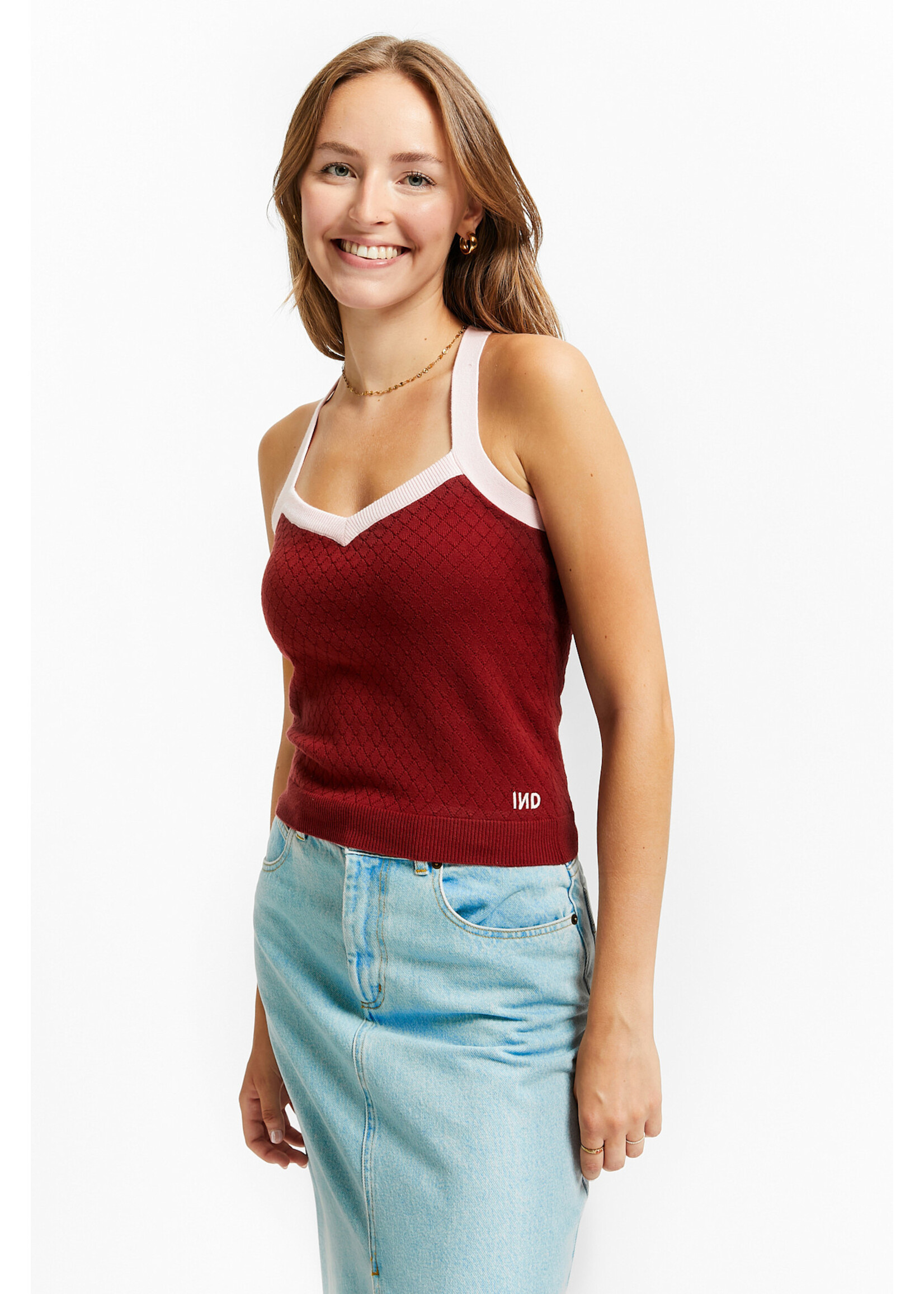 INDEE INDEE Knitted Top Vintage Rooibos REd