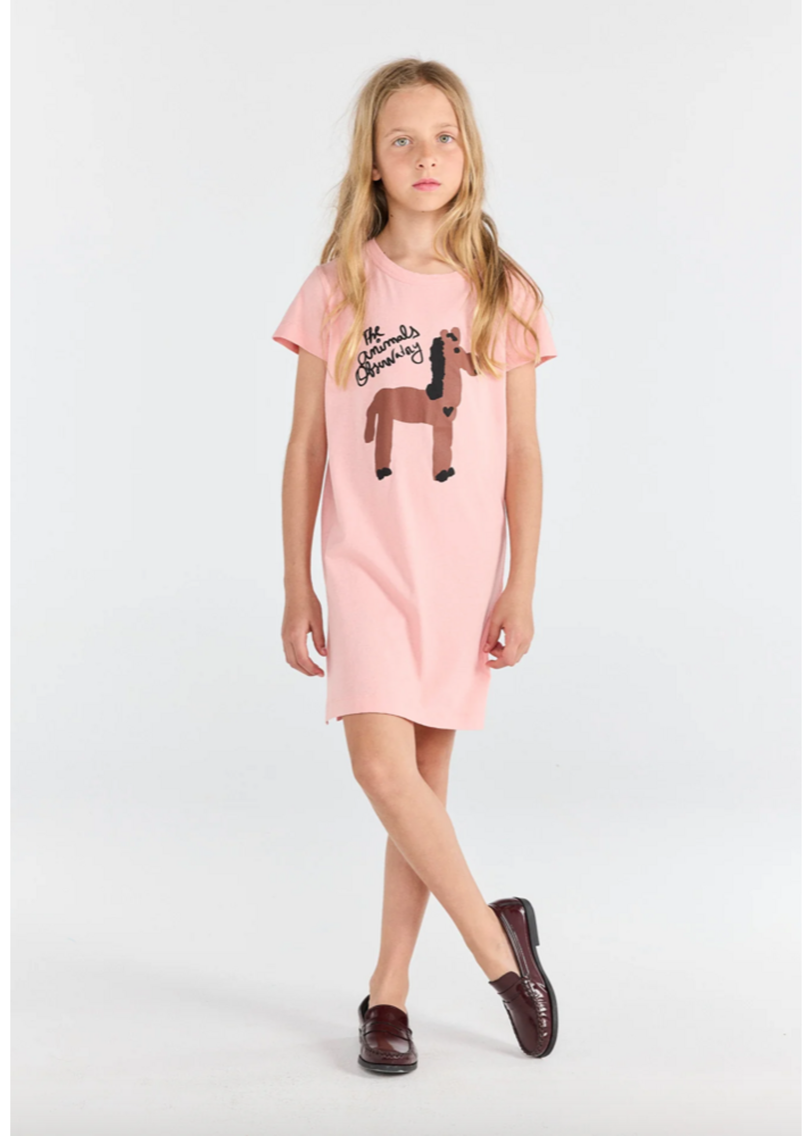 The Animals Observatory TAO Dress Gorilla Horse Pink
