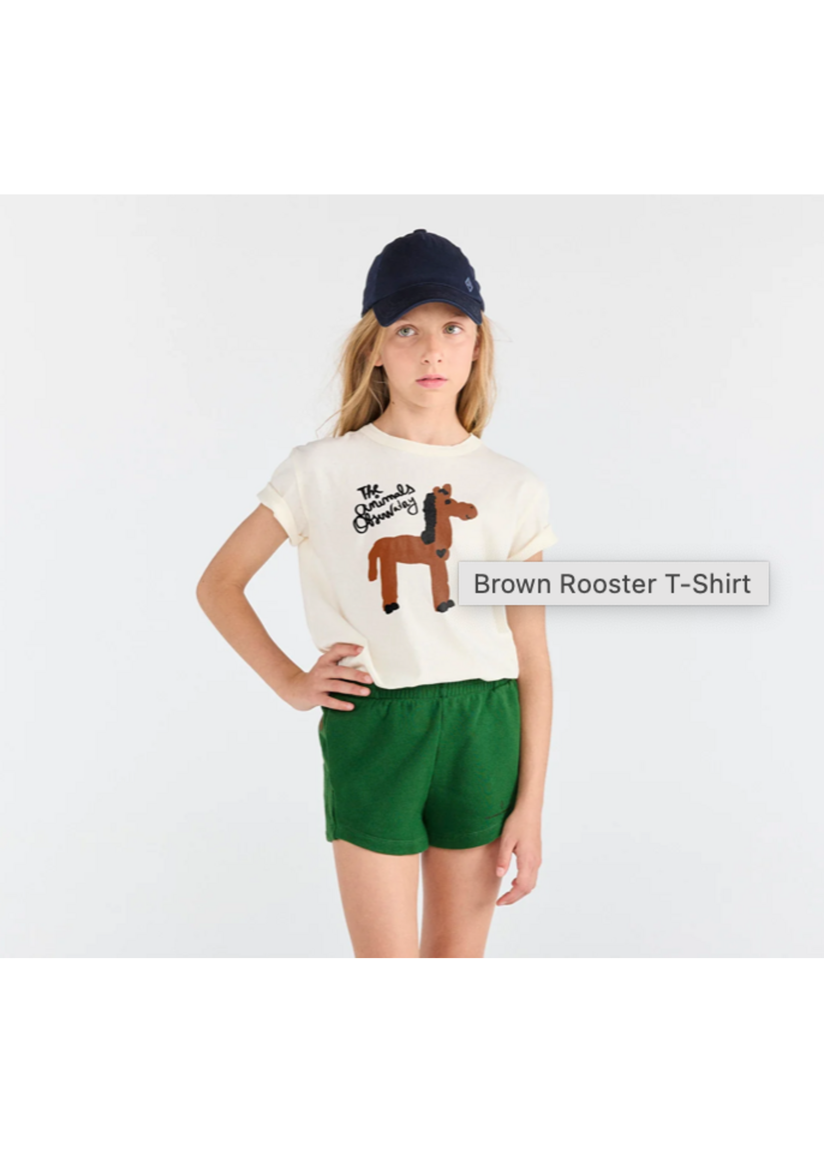 The Animals Observatory TAO T-Shirt Rooster Horse Raw White