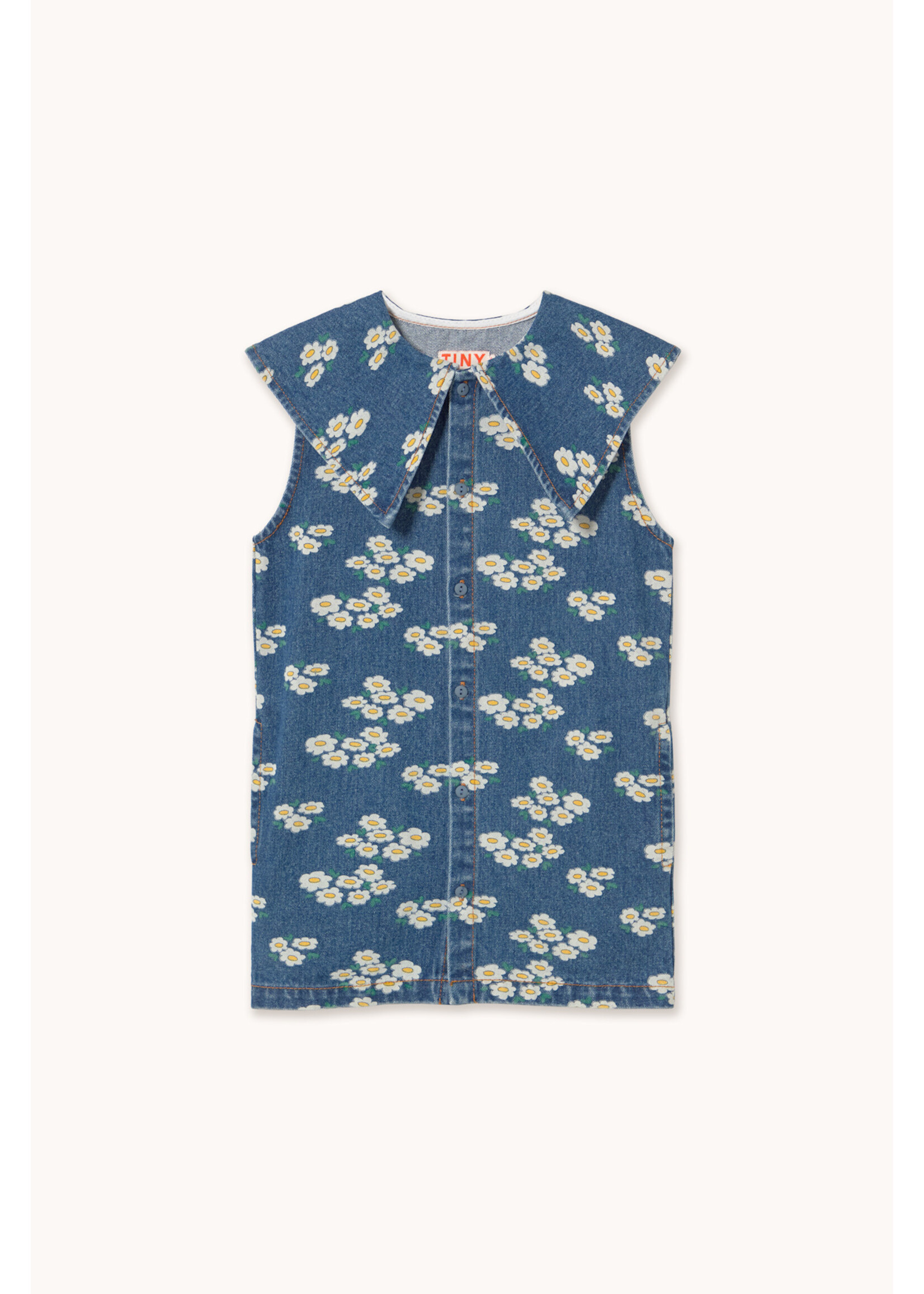 TinyCottons TinyCottons Dress Blossoms Denim
