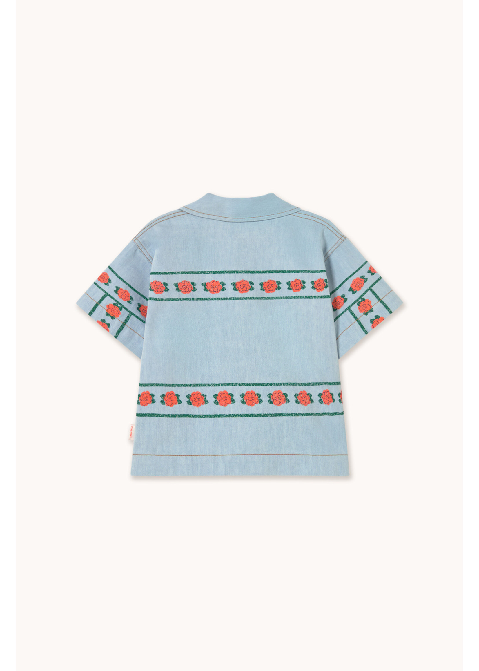 TinyCottons TinyCottons Shirt Roses Light Denim