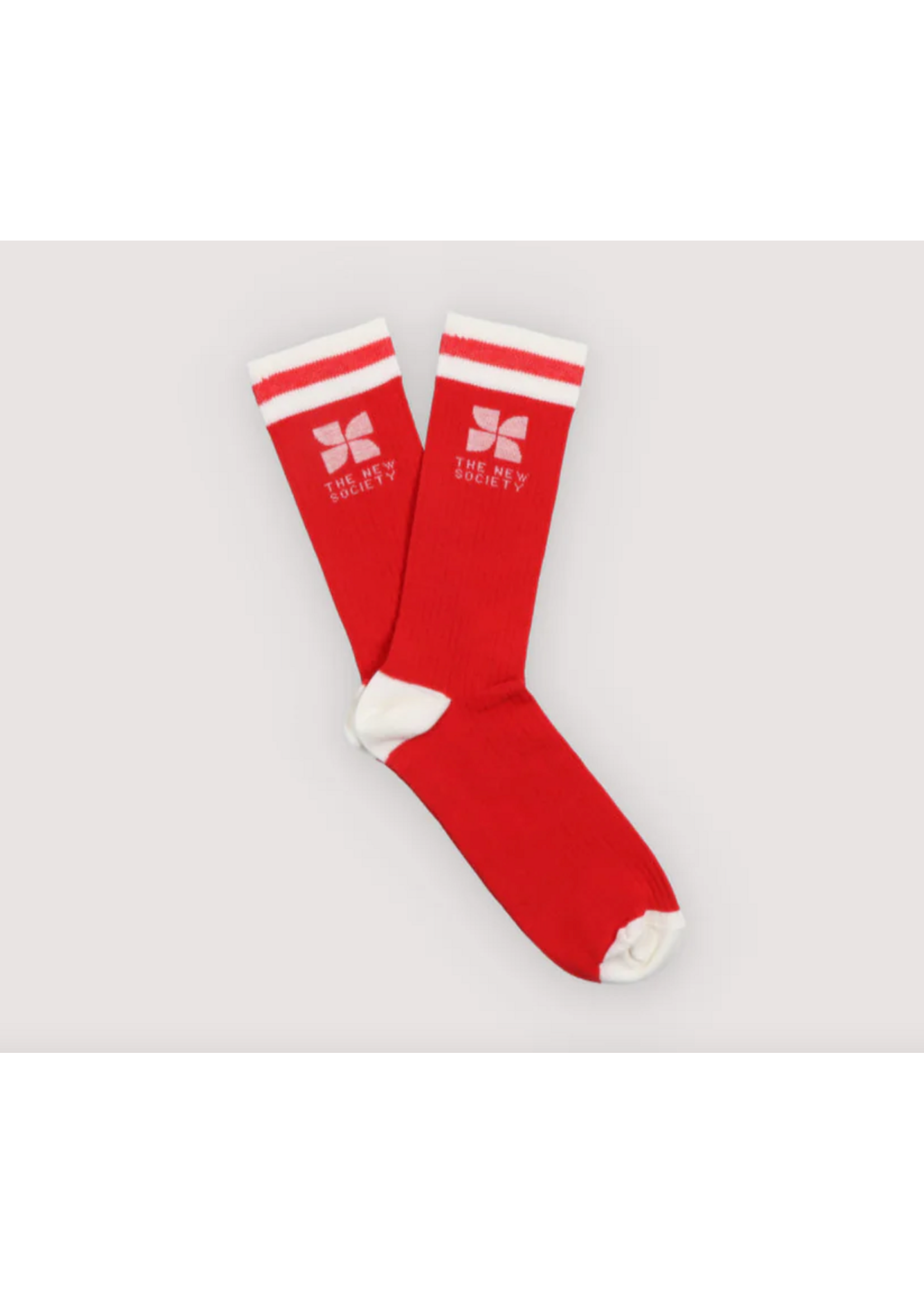 The New Society TNS Socks Logo Tulip Red