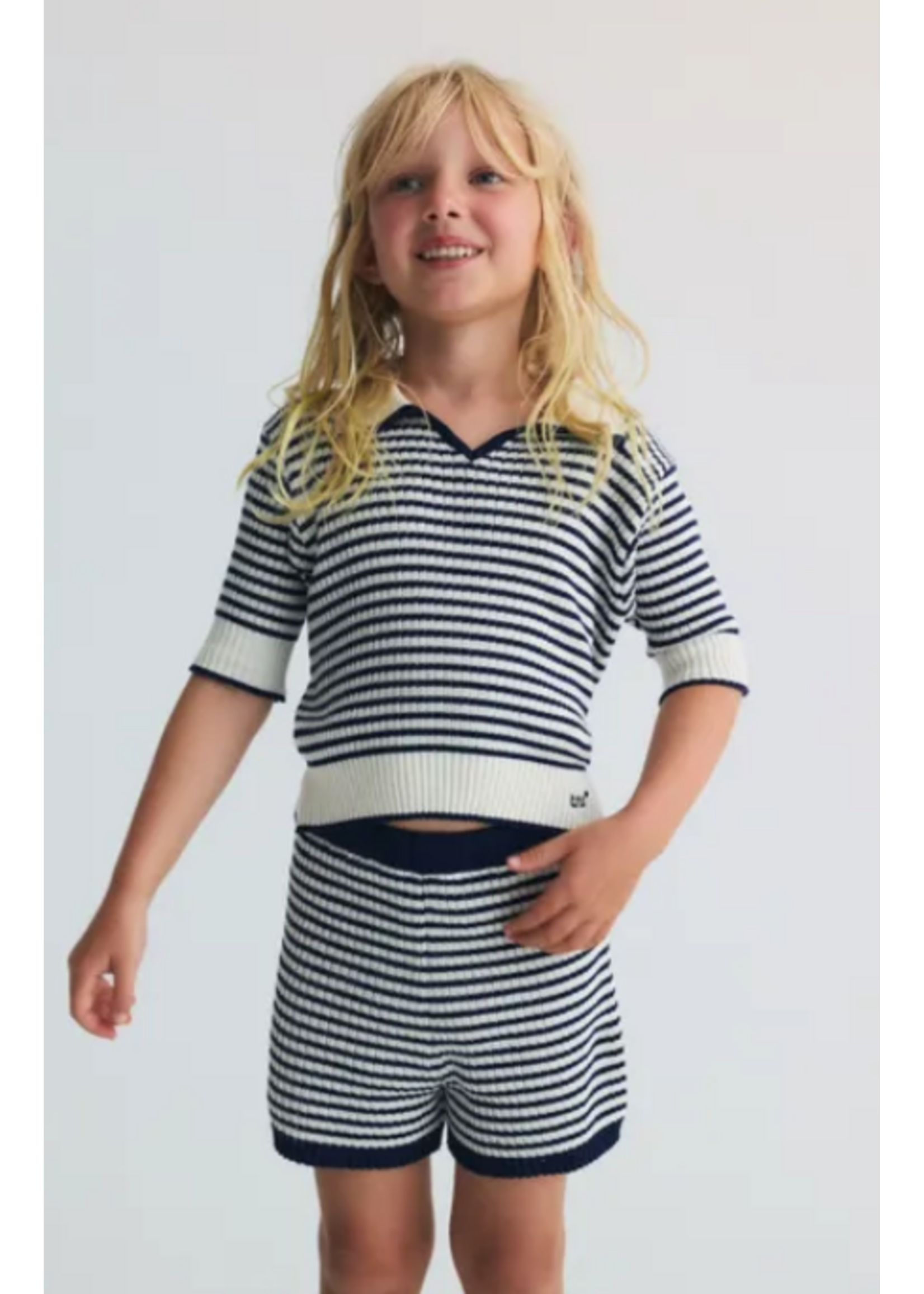 The New Society TNS Shorts Azalea Knit Stripes