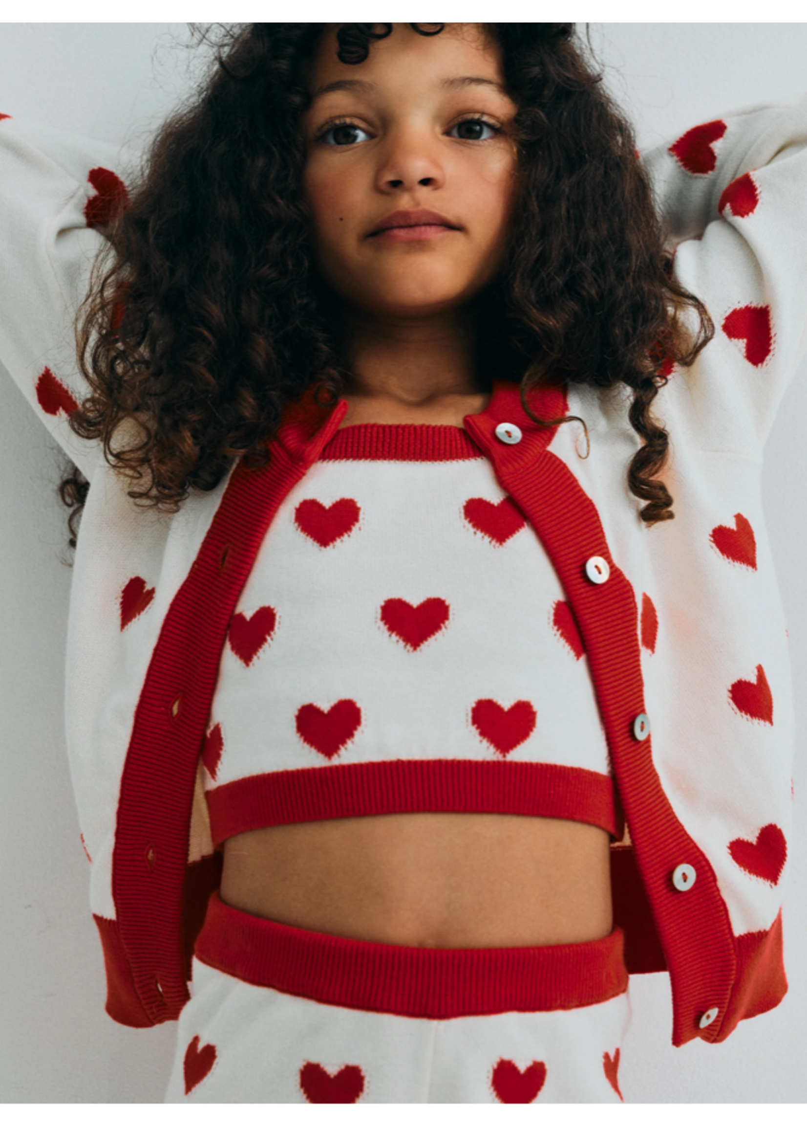 The New Society TNS Cardigan Jacquard Hearts