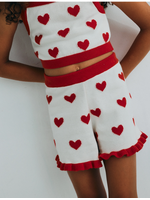 The New Society TNS Shorts Jacquard Hearts