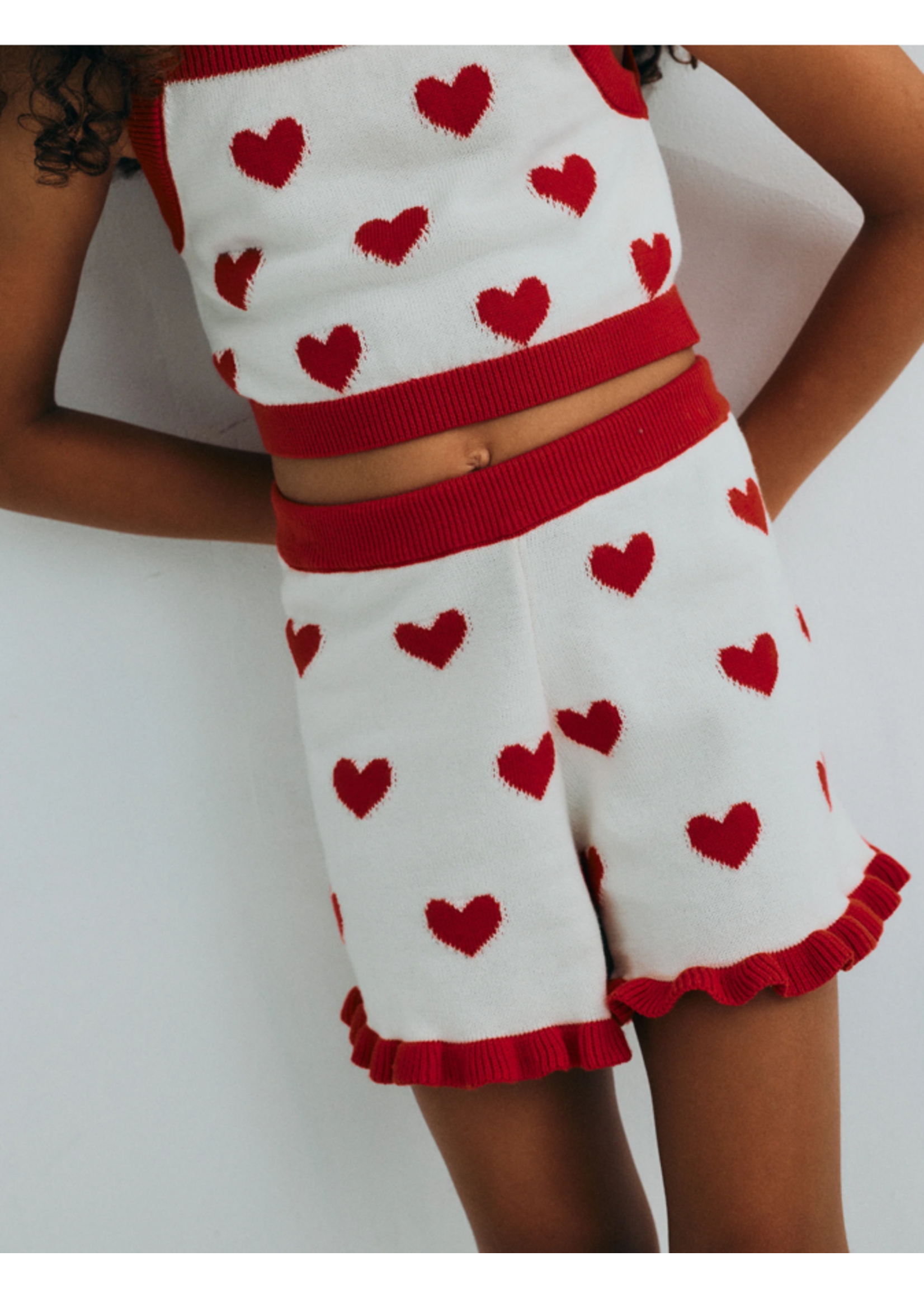 The New Society TNS Shorts Jacquard Hearts