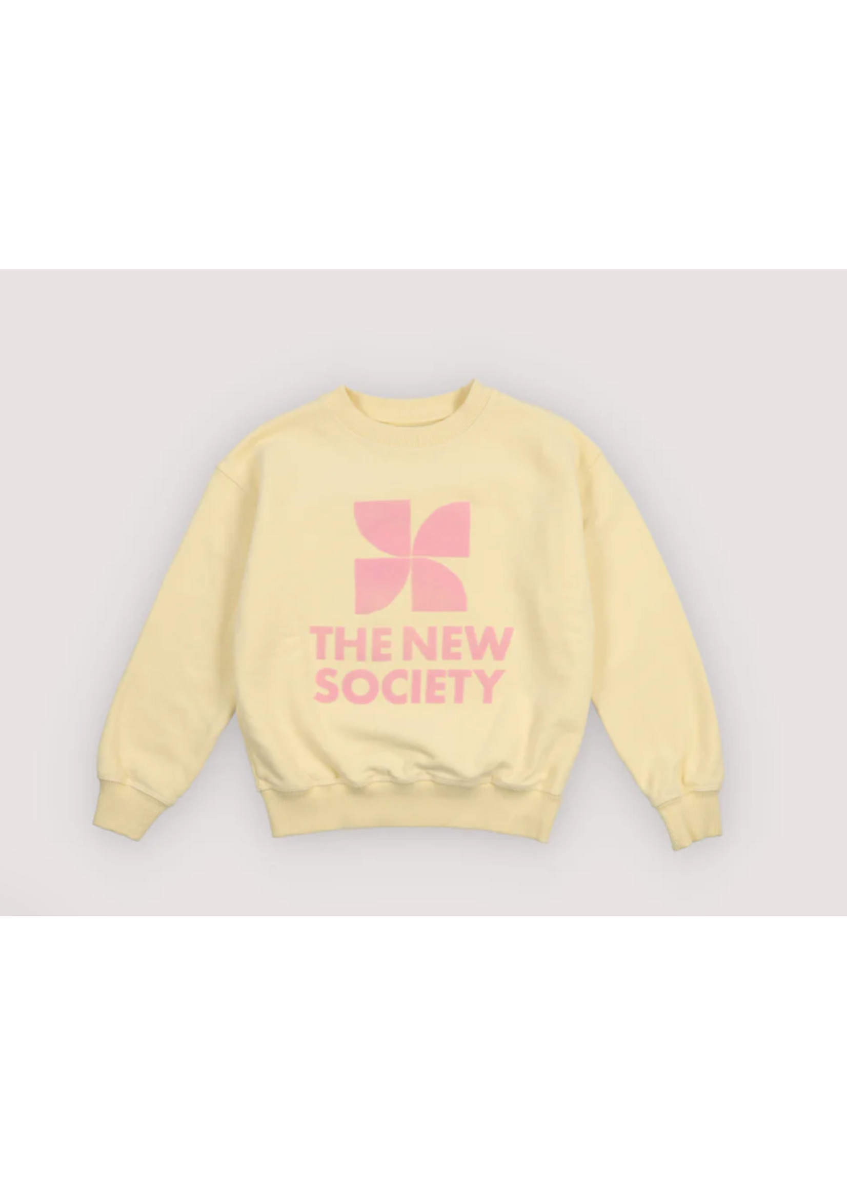 The New Society TNS Sweater Logo Soft Yellow