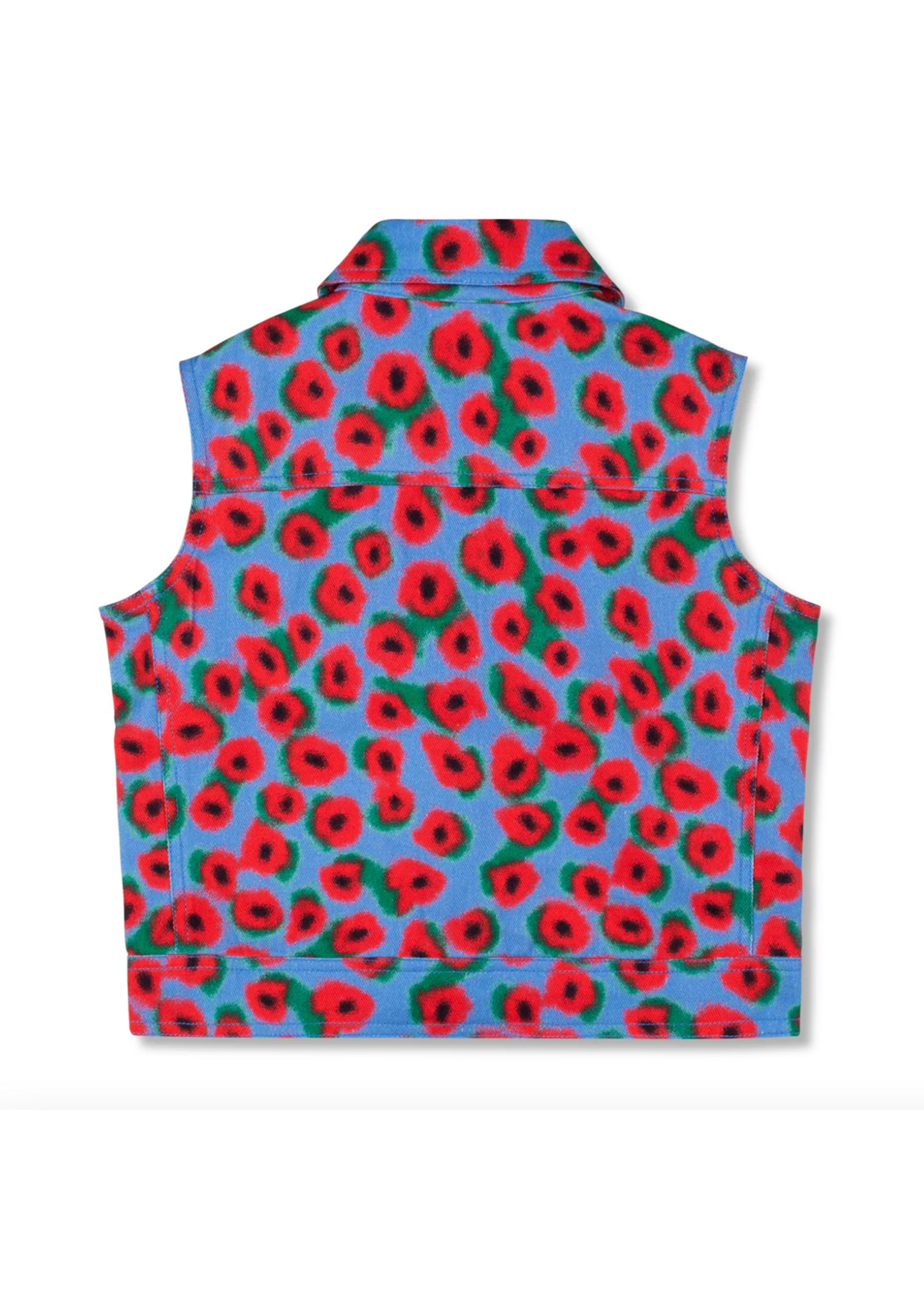 Wynken Wynken Vest Bacia Denim Floral