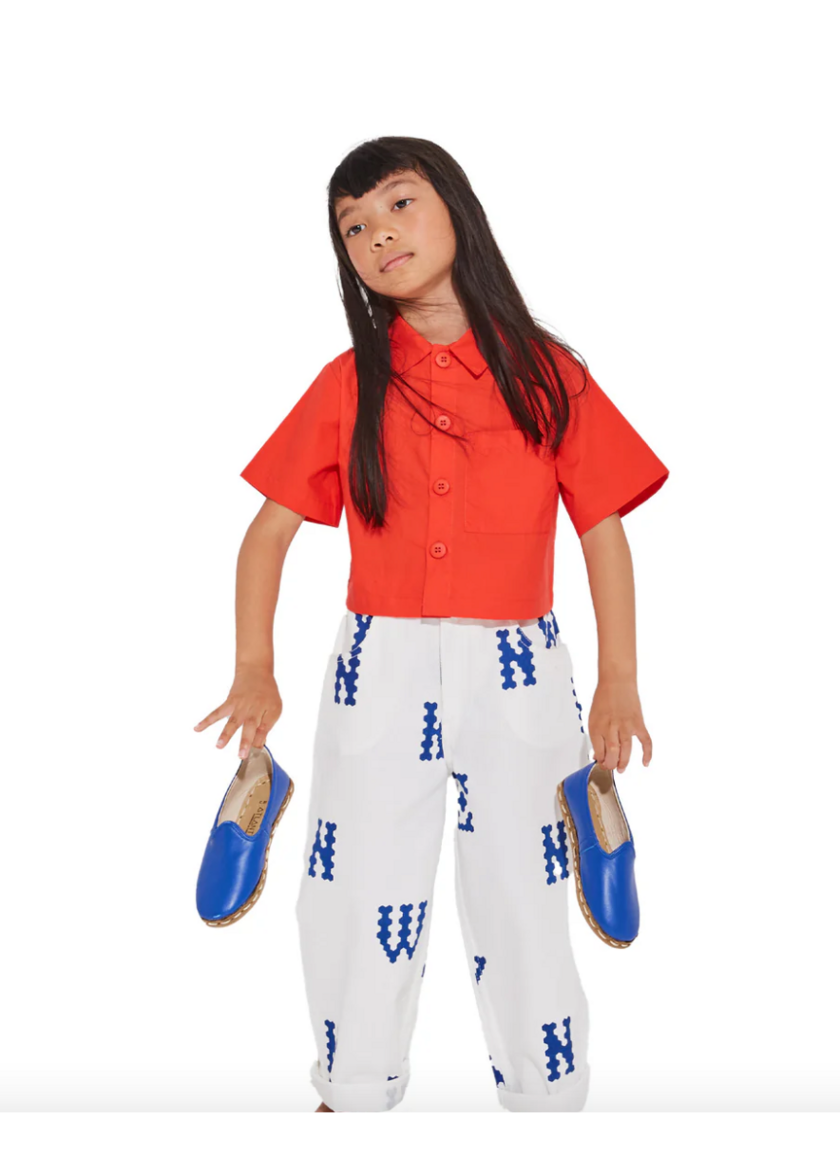 Wynken Wynken Cropped Shirt Day Red