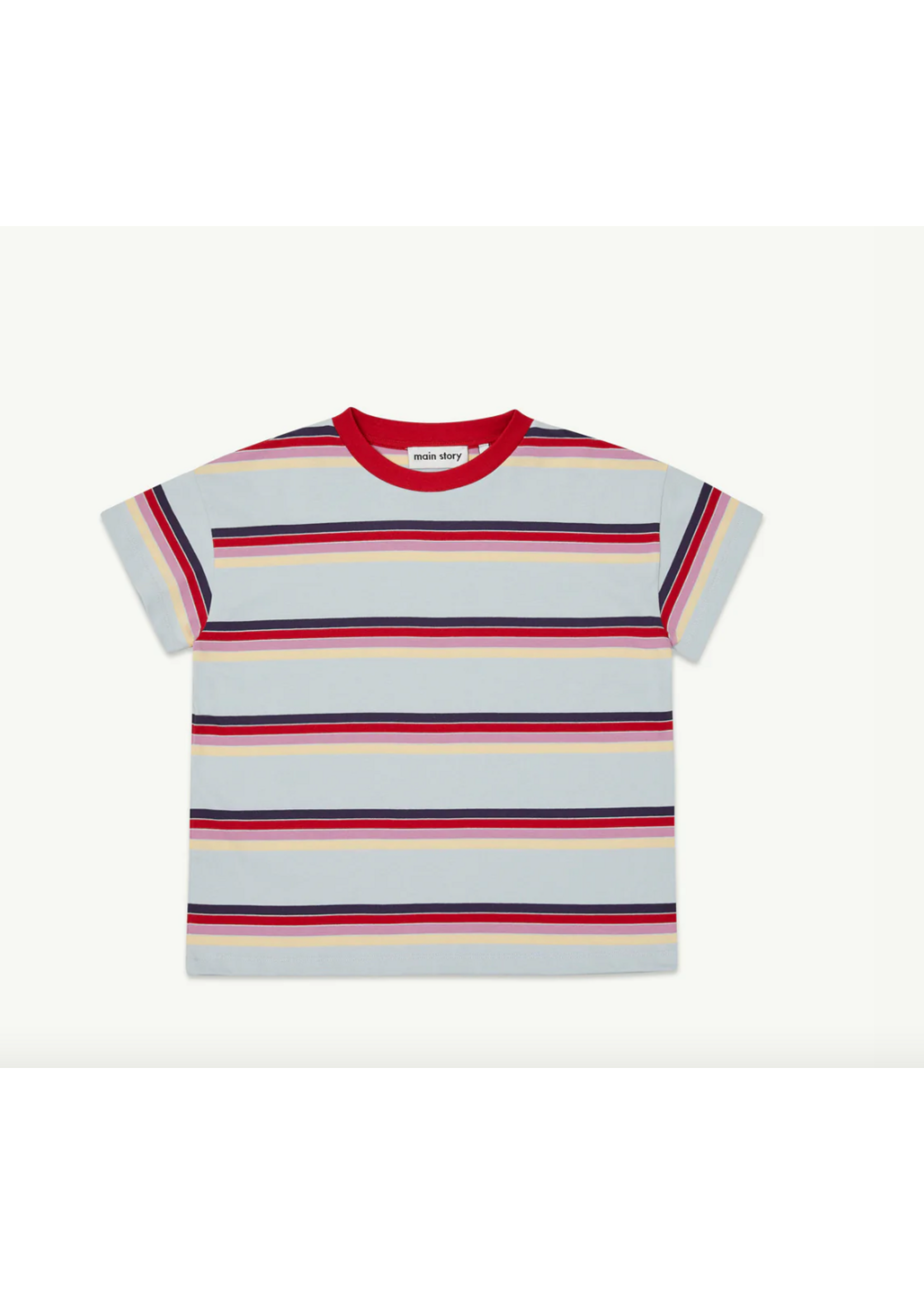 Main Story Main Story Loose T-Shirt Pearl Blue Stripe