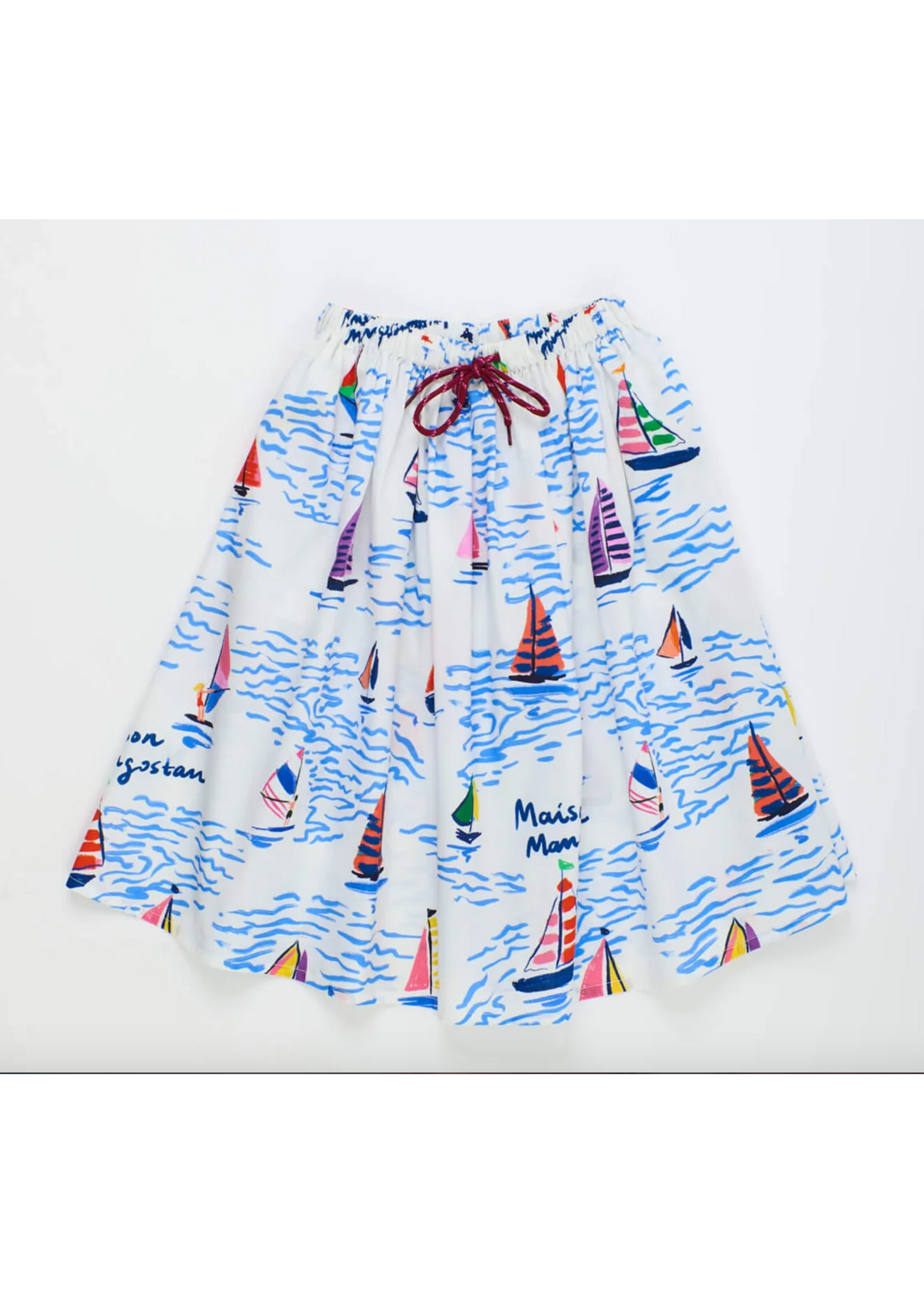 Maison Mangostan Maison Mangostan Skirt Barcos White