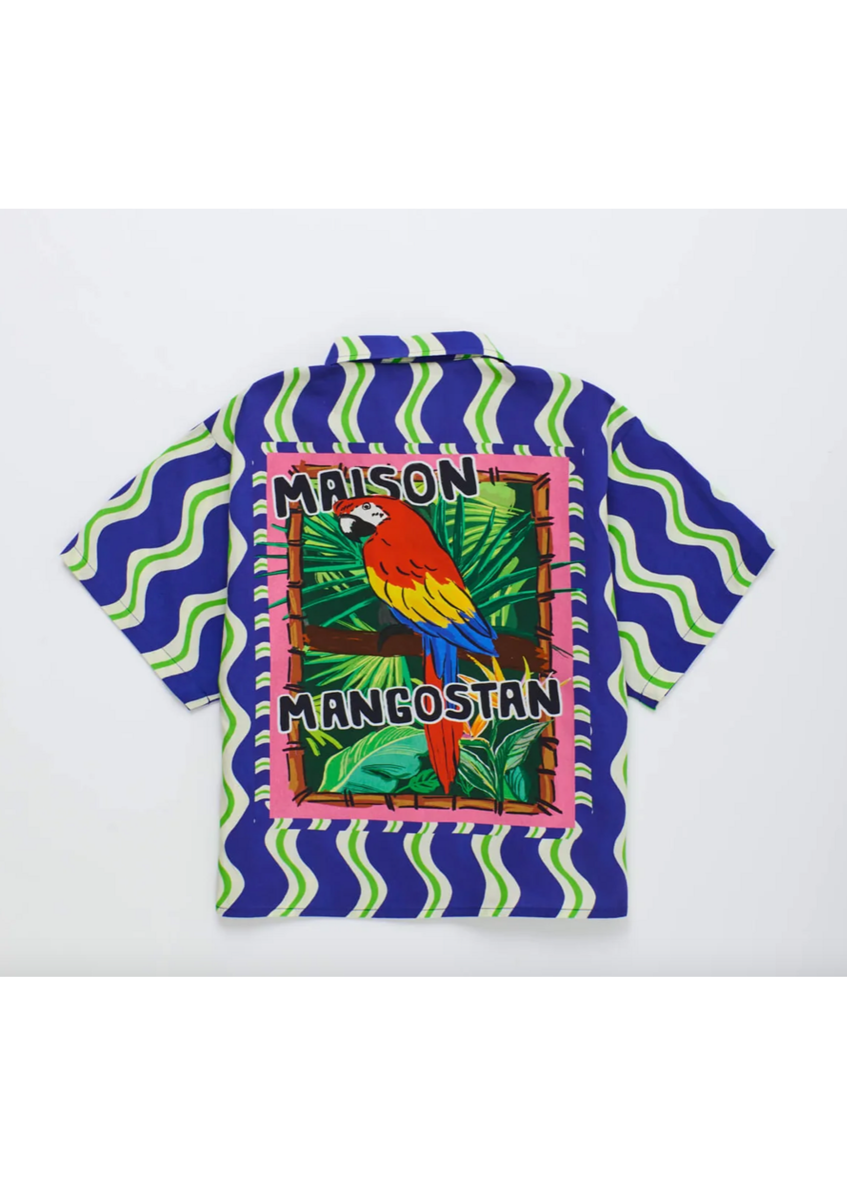 Maison Mangostan Maison Mangostan Shirt Loros Wavy Blue