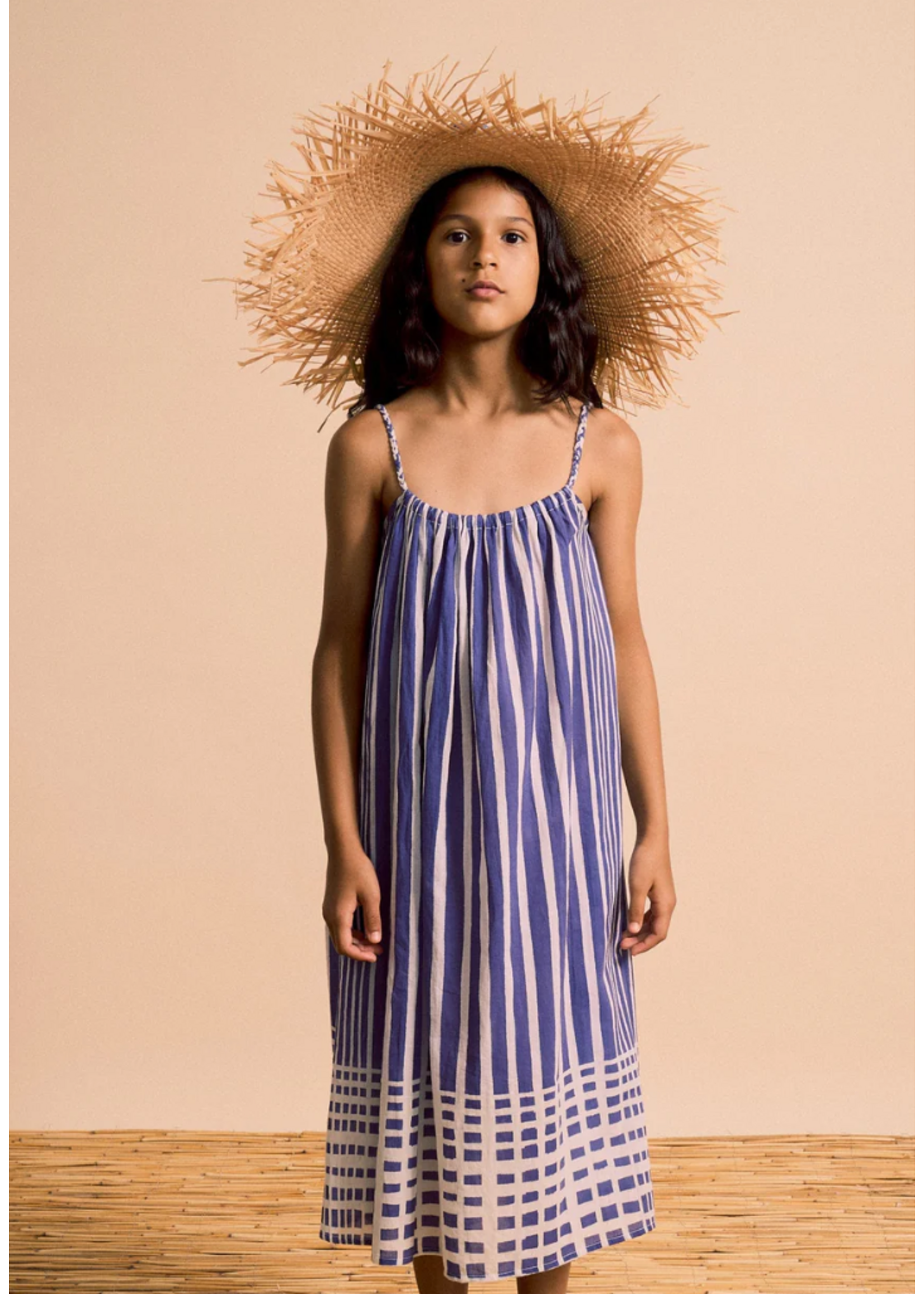 Maison Mangostan Maison Mangostan Dress Bali Striped Blue & White