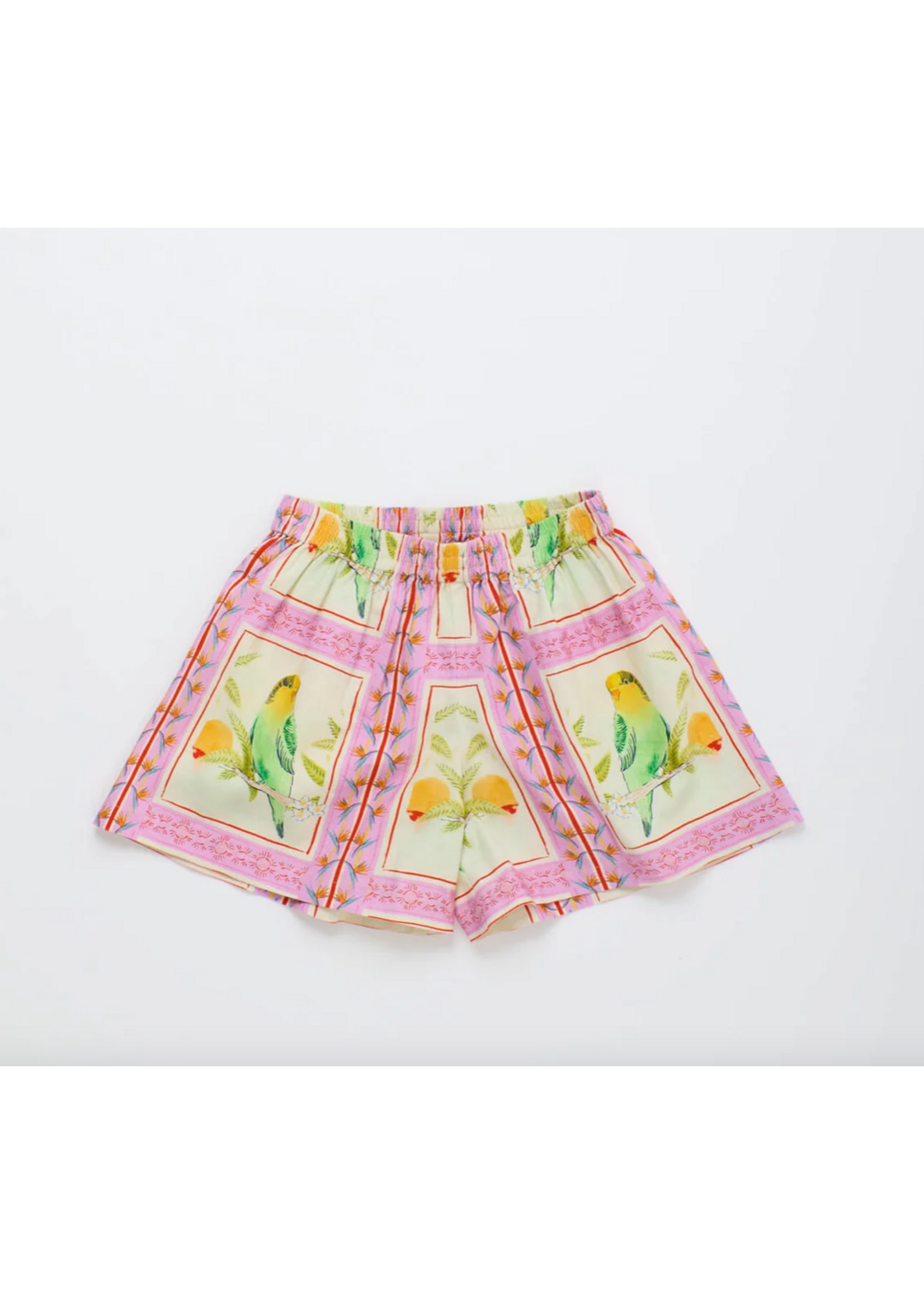 Maison Mangostan Maison Mangostan Shorts Birds Patchwork