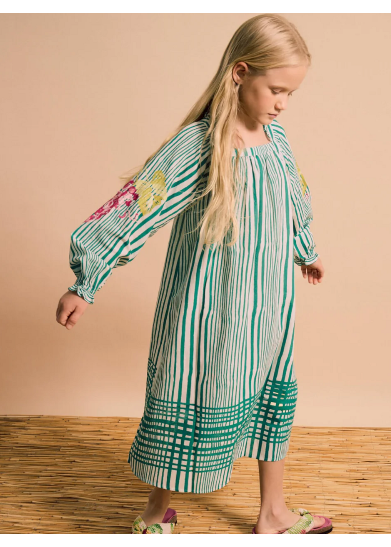 Maison Mangostan Maison Mangostan Dress Grapes Striped