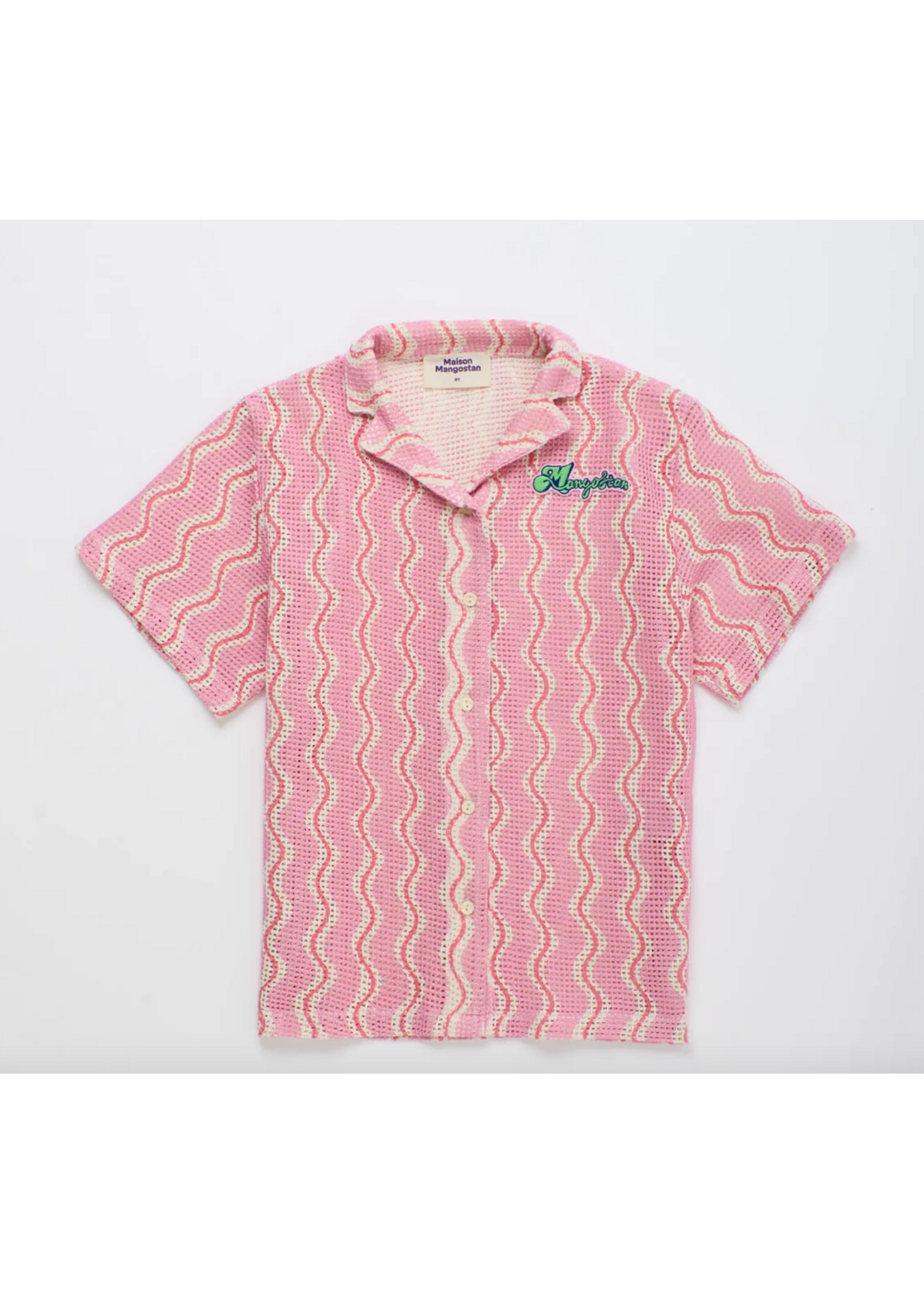 Maison Mangostan Maison Mangostan Shirt Wavy Mesh Lilac