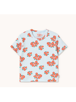 TinyCottons TinyCottons T-Shirt Rib Blossoms Ice Blue