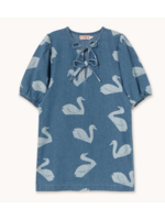 TinyCottons TinyCottons Dress Big Swans Denim