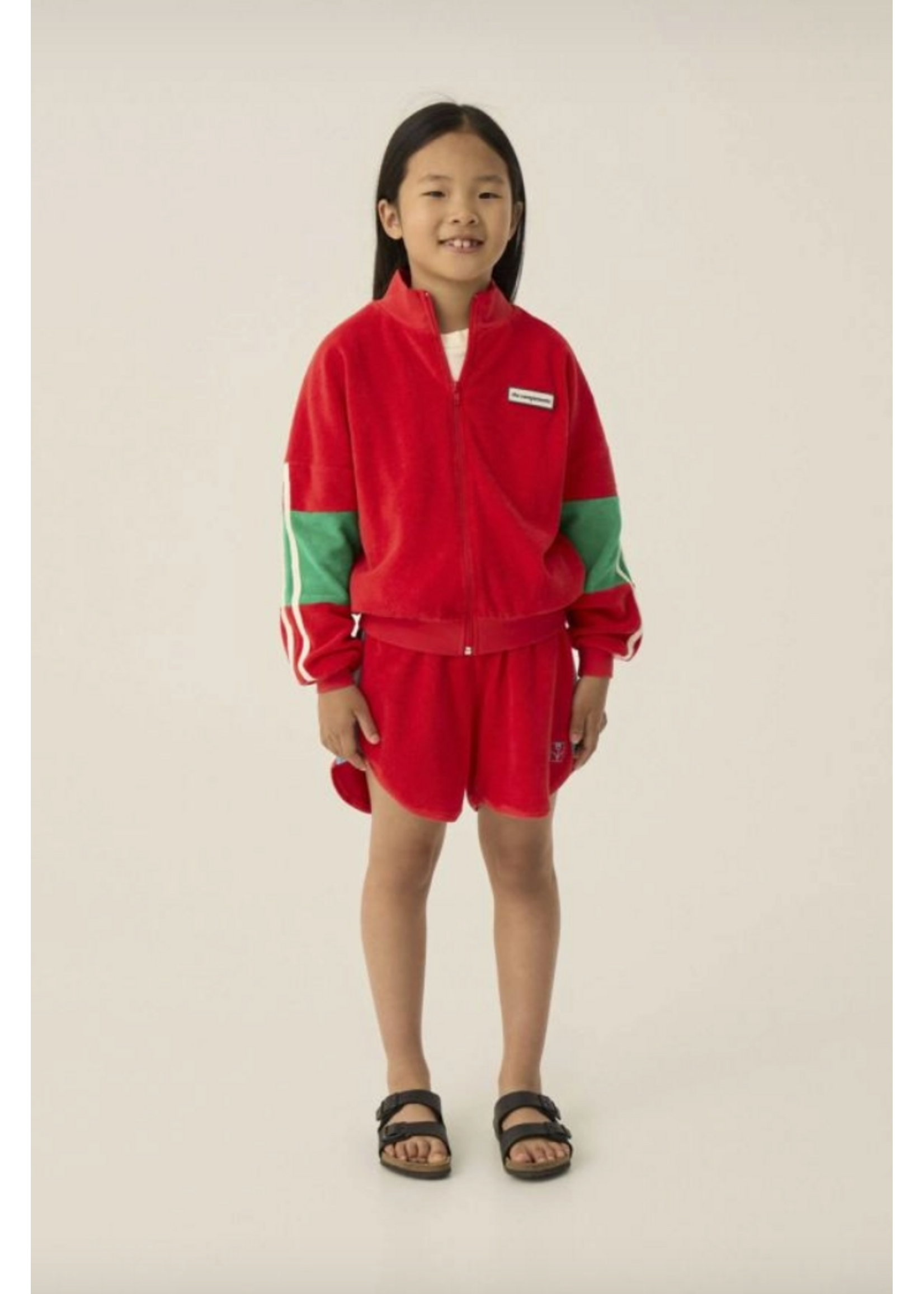 The Campamento The Campamento Sweater Zipped Red Color Block