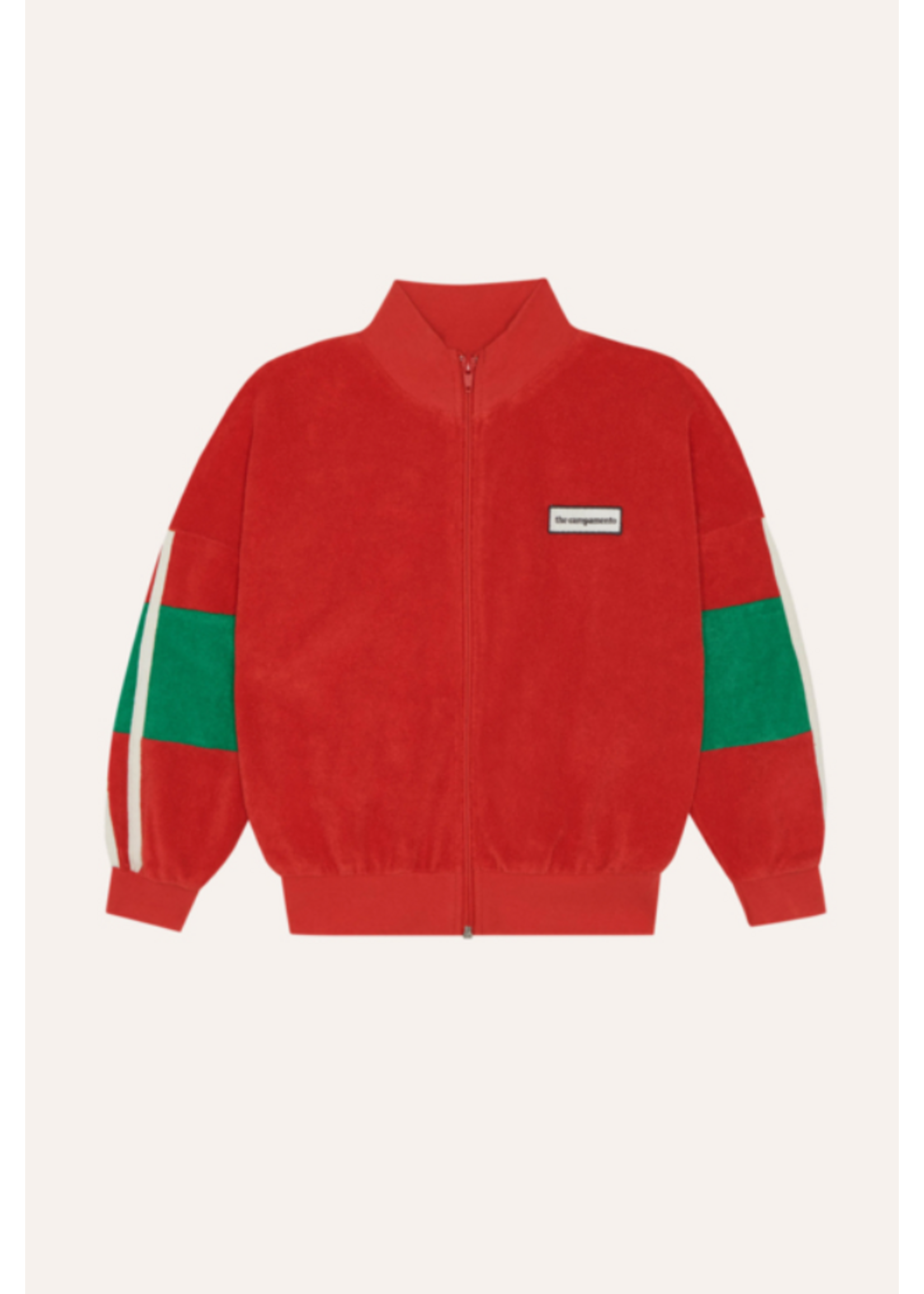 The Campamento The Campamento Sweater Zipped Red Color Block