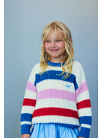 The New Society TNS Pullover Celosia Iris Whisper Stripes