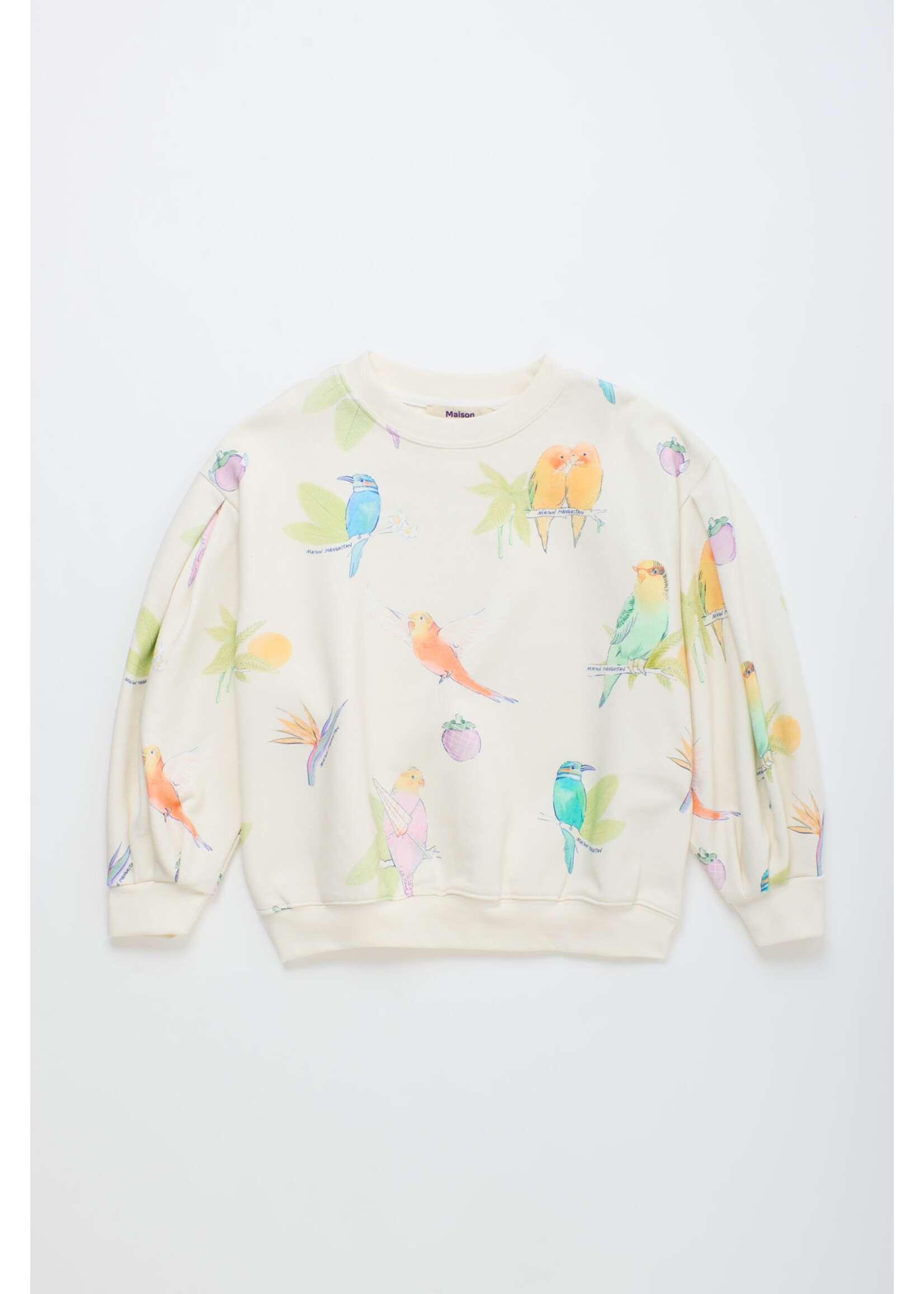 Maison Mangostan Maison Mangostan Sweater Birds Off White