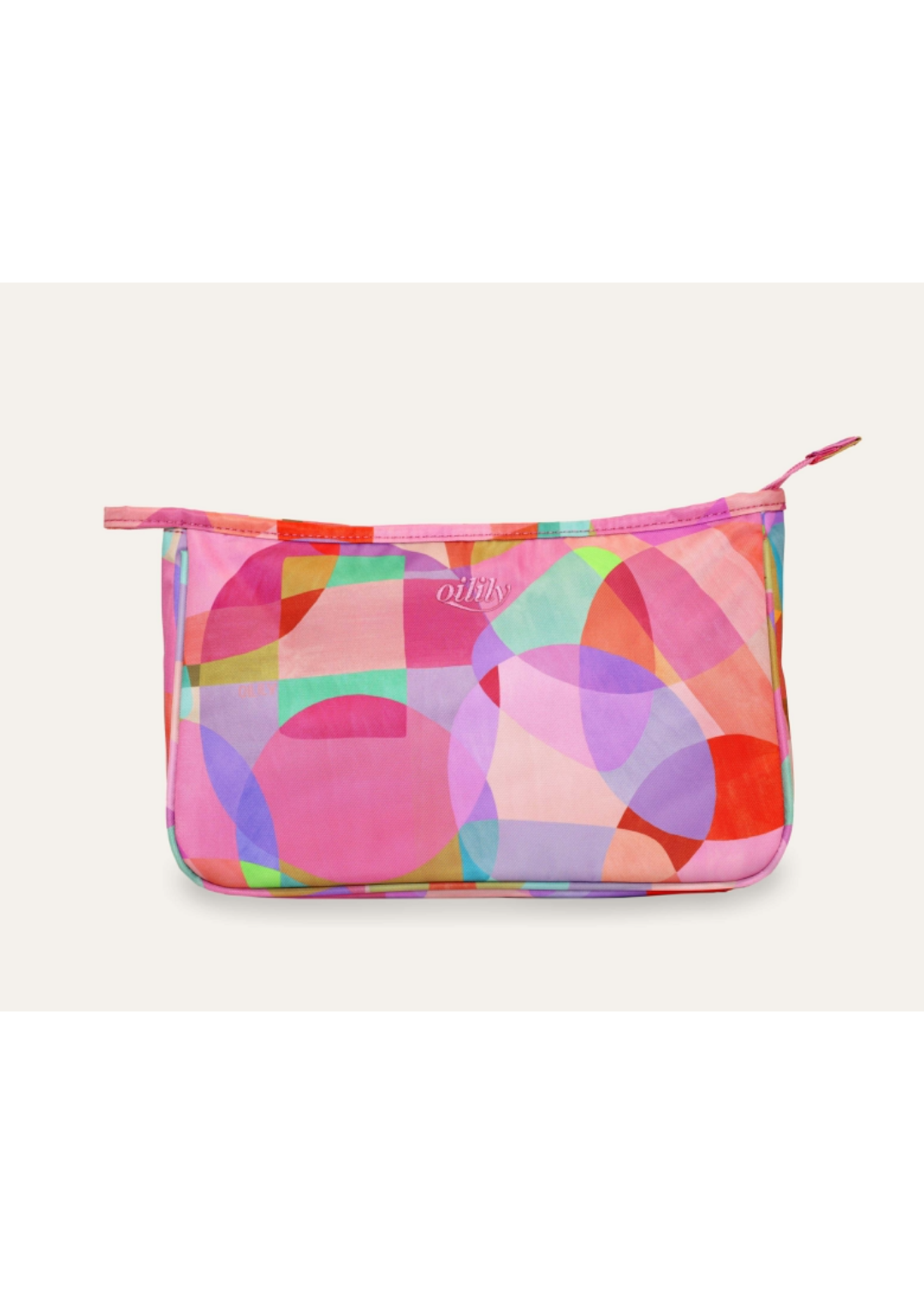 Oilily Oilily Big Cosmetic Bag Colle Sassy Circles Prism Pink