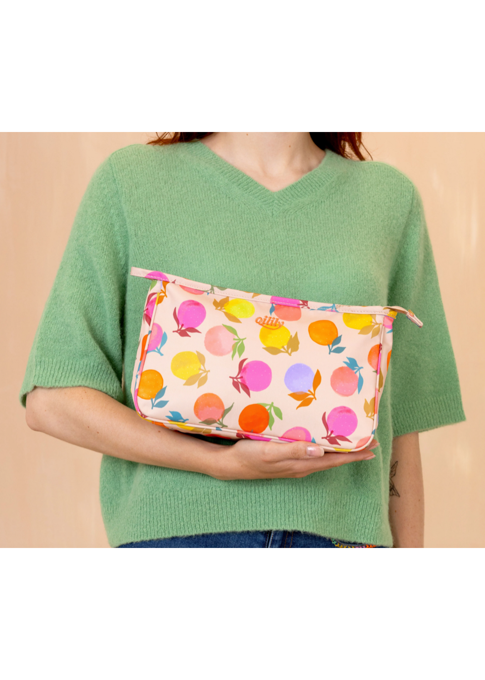Oilily Oilily Big Cosmetic Bag Colle Fruit Balls Shifting Sand