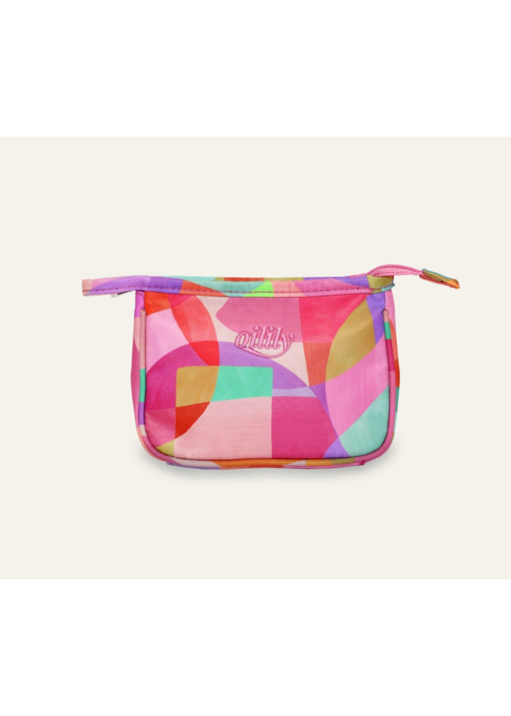 Oilily Oilily Small Cosmetic Bag Cam Sassy Circles Prism Pink
