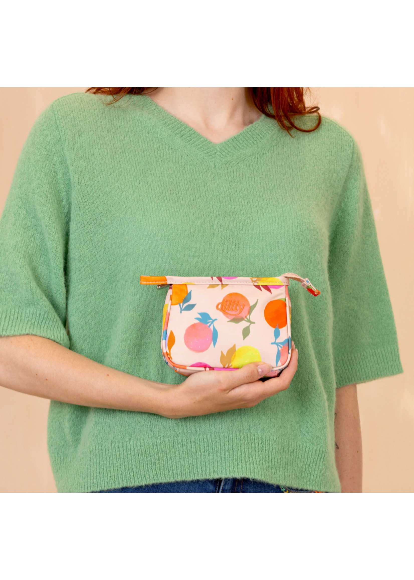 Oilily Oilily Small Cosmetic Bag Cam Fruit Balls Shifting Sand