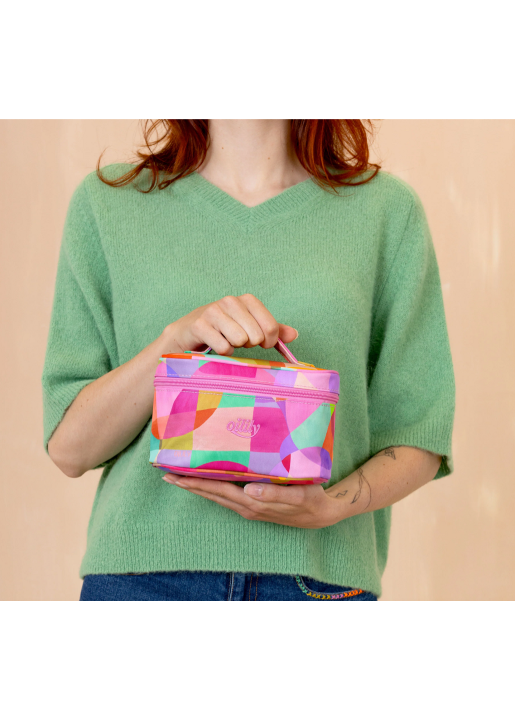 Oilily Oilily Beauty Bag Cila Sassy Circles Prism Pink