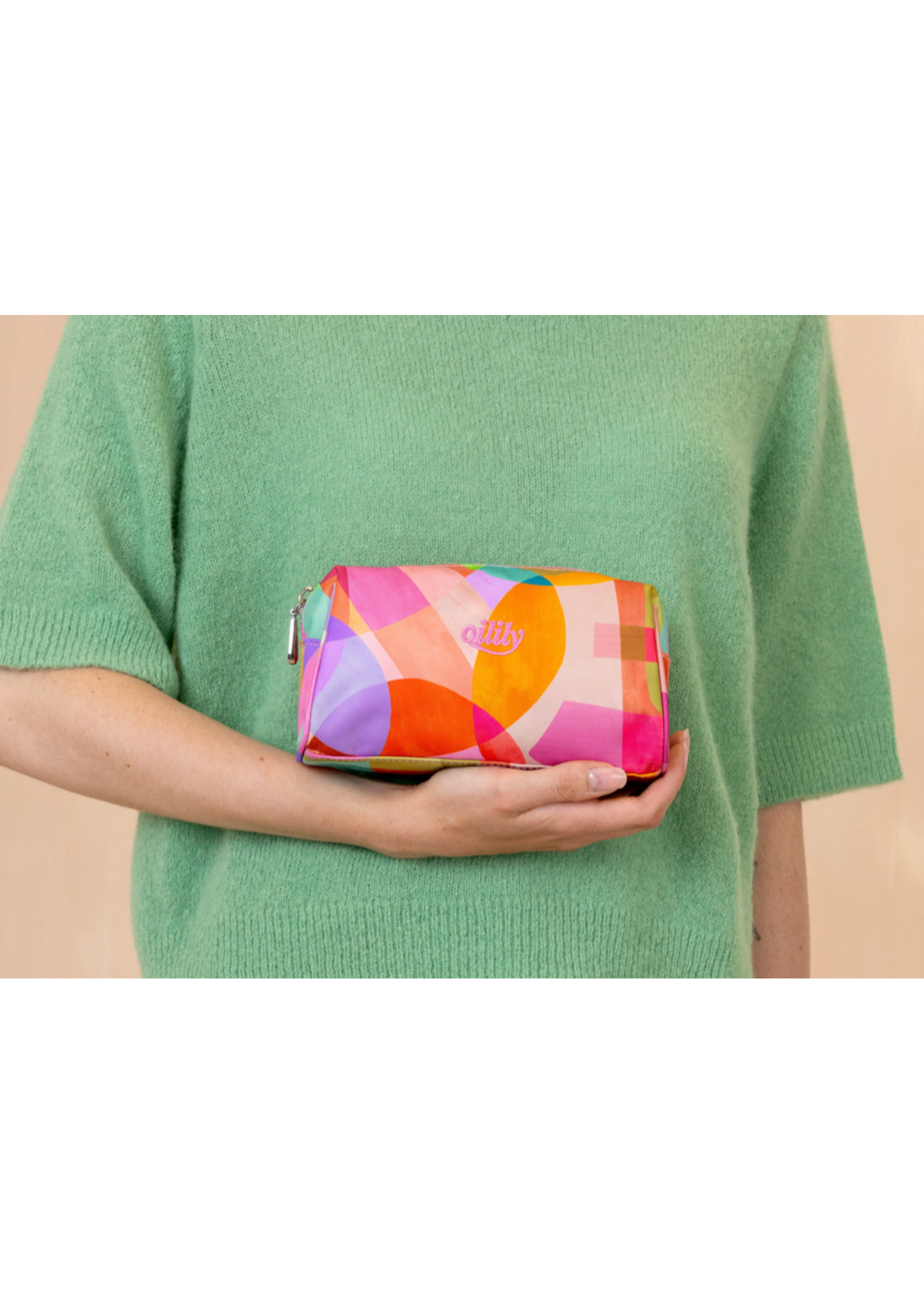 Oilily Oilily Pouch Pol Sassy Circles Prism Pink