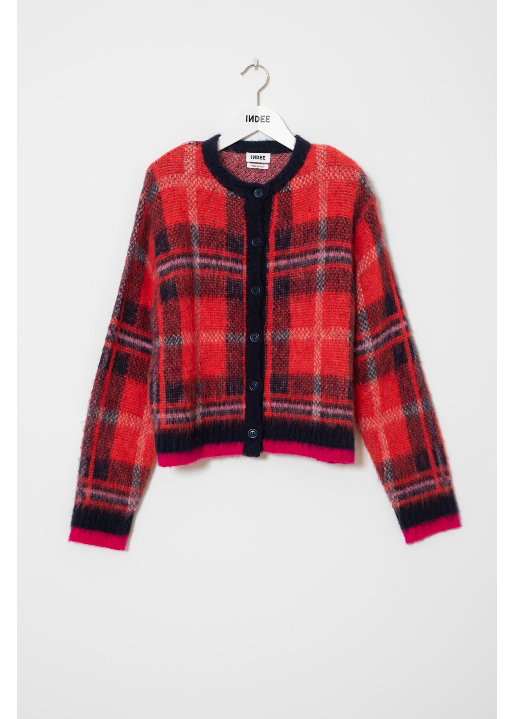 INDEE INDEE Cardigan Winnie Navy Checks