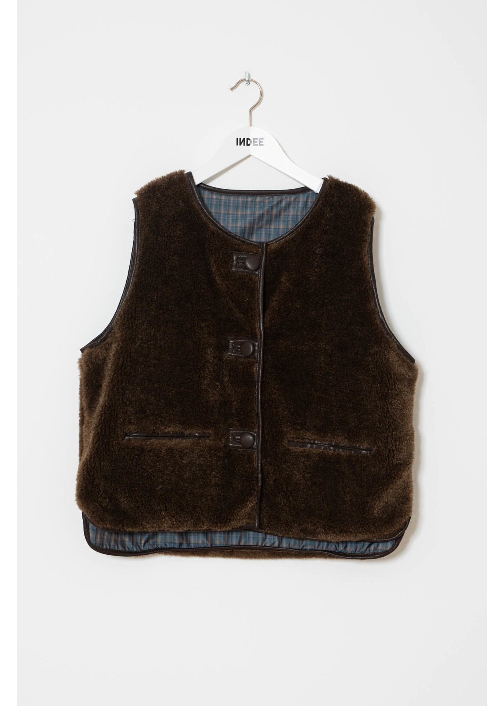 INDEE INDEE Reversible Bodywarmer Waregem Coffee