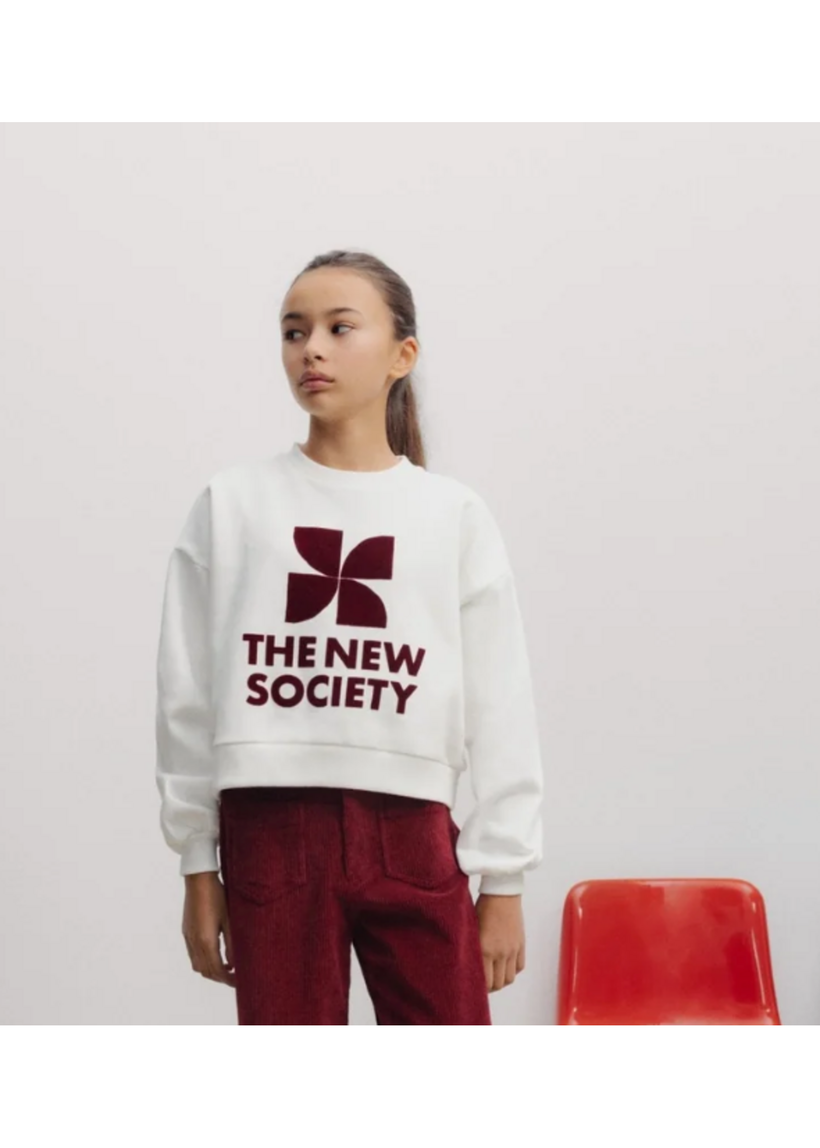 The New Society TNS Teen Sweater Logo Whisper White