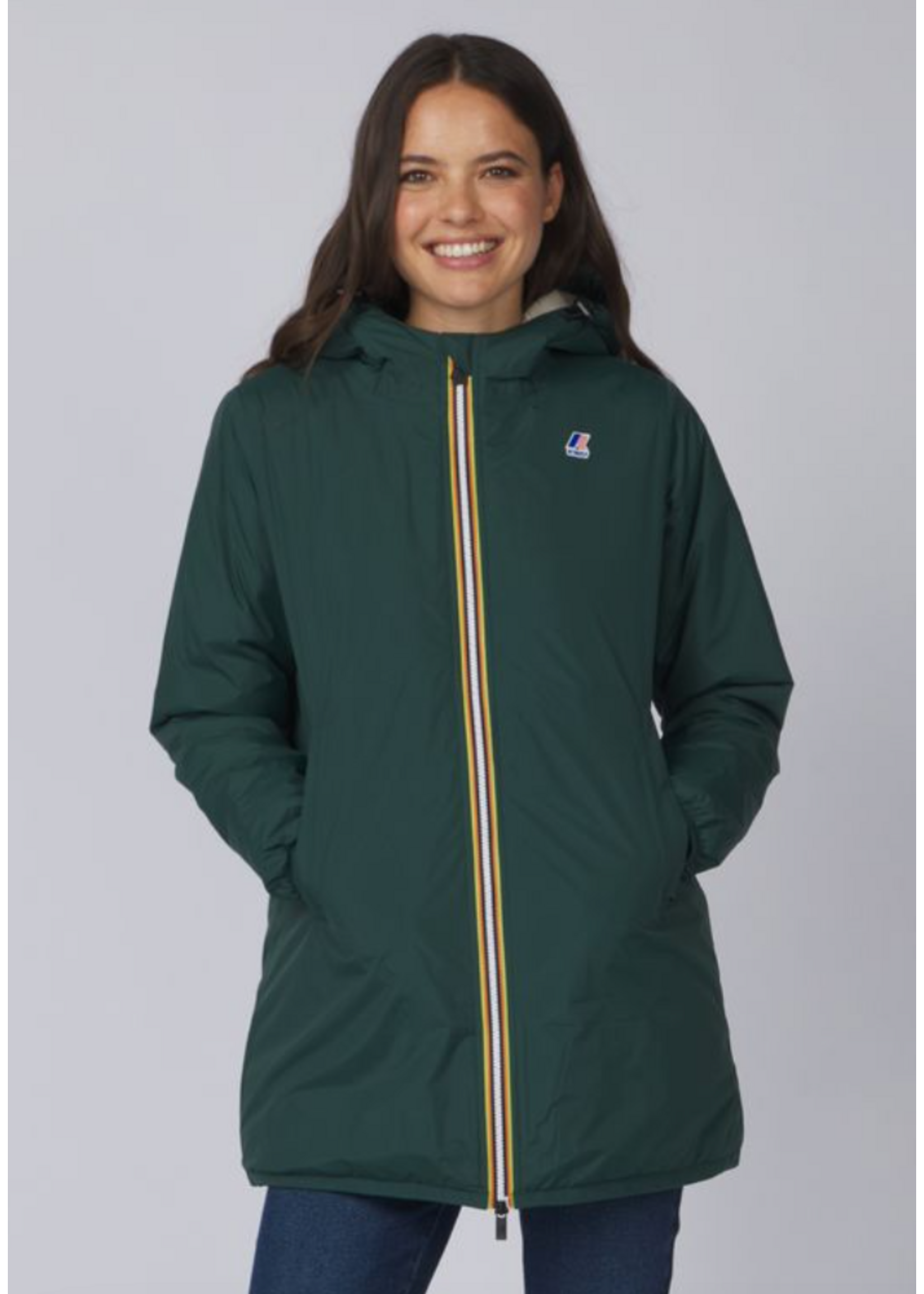 K-Way K-Way Jacket Le Vrai Eiffel Orsetto Green Jungle