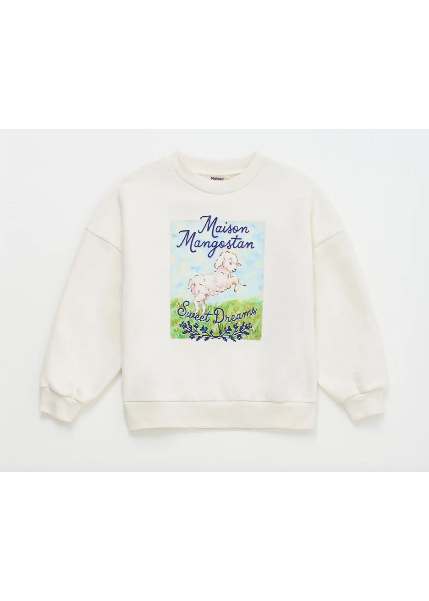 Maison Mangostan Maison Mangostan Sweater Ovejas Cloudy White
