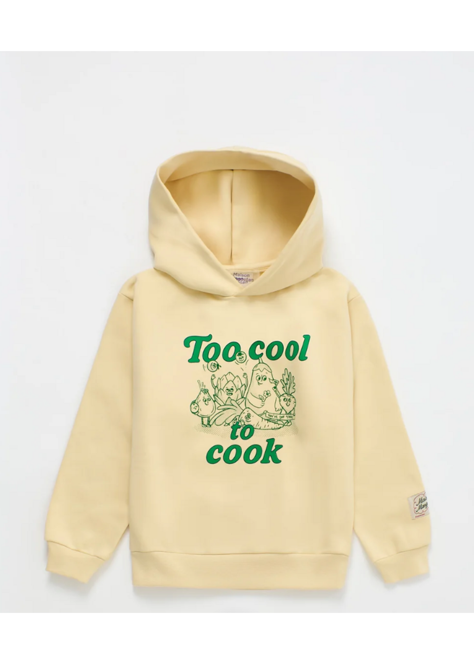 Maison Mangostan Maison Mangostan Hoodie Too Cool To Cook Beige