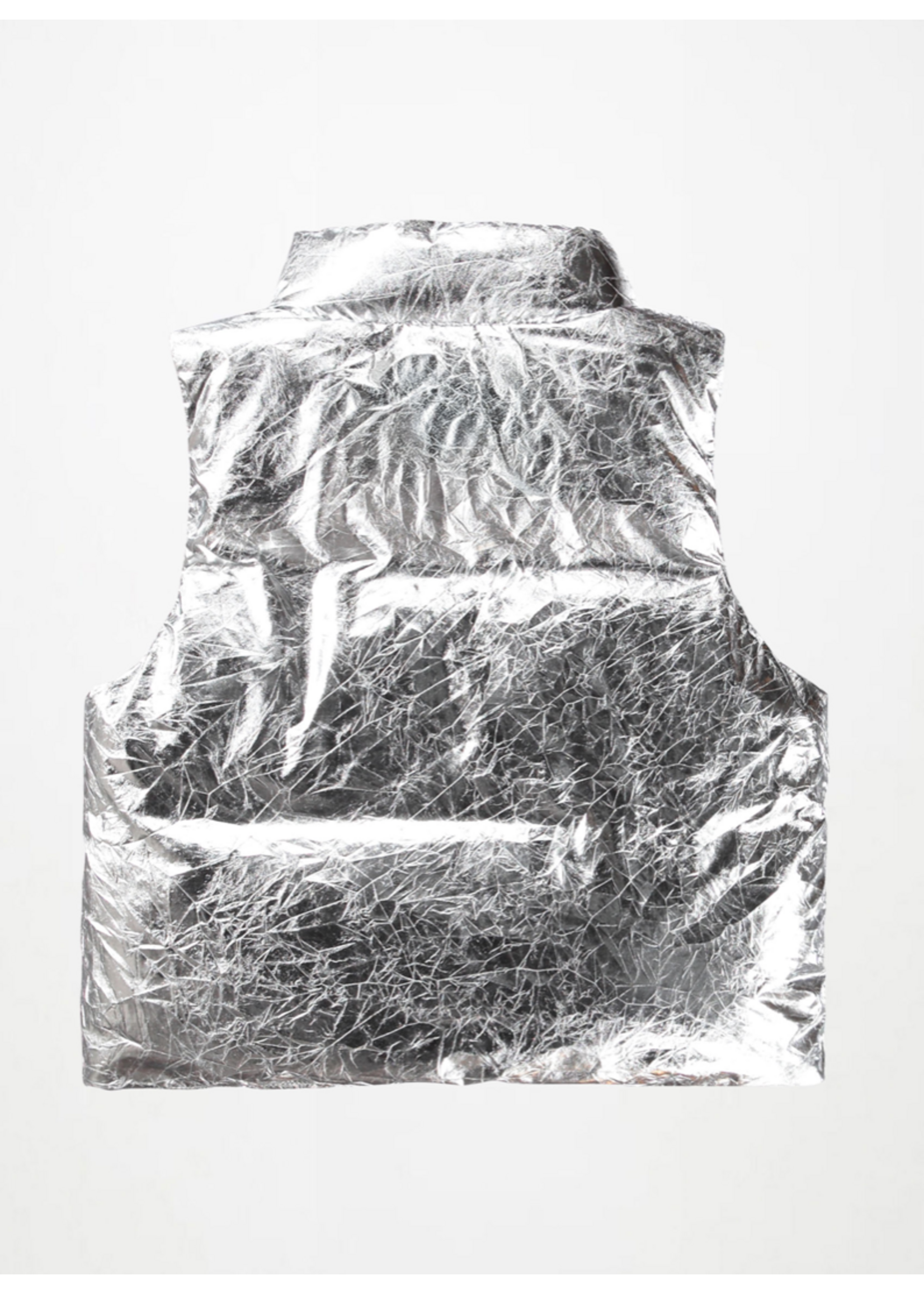 MOLO MOLO Vest Hester Crinkled Silver