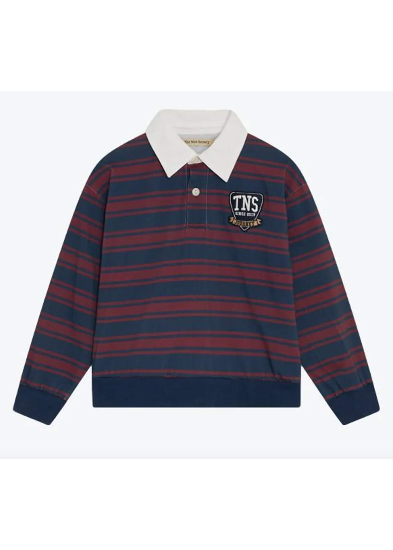 The New Society TNS Polo Globe Rumba Red Stripe