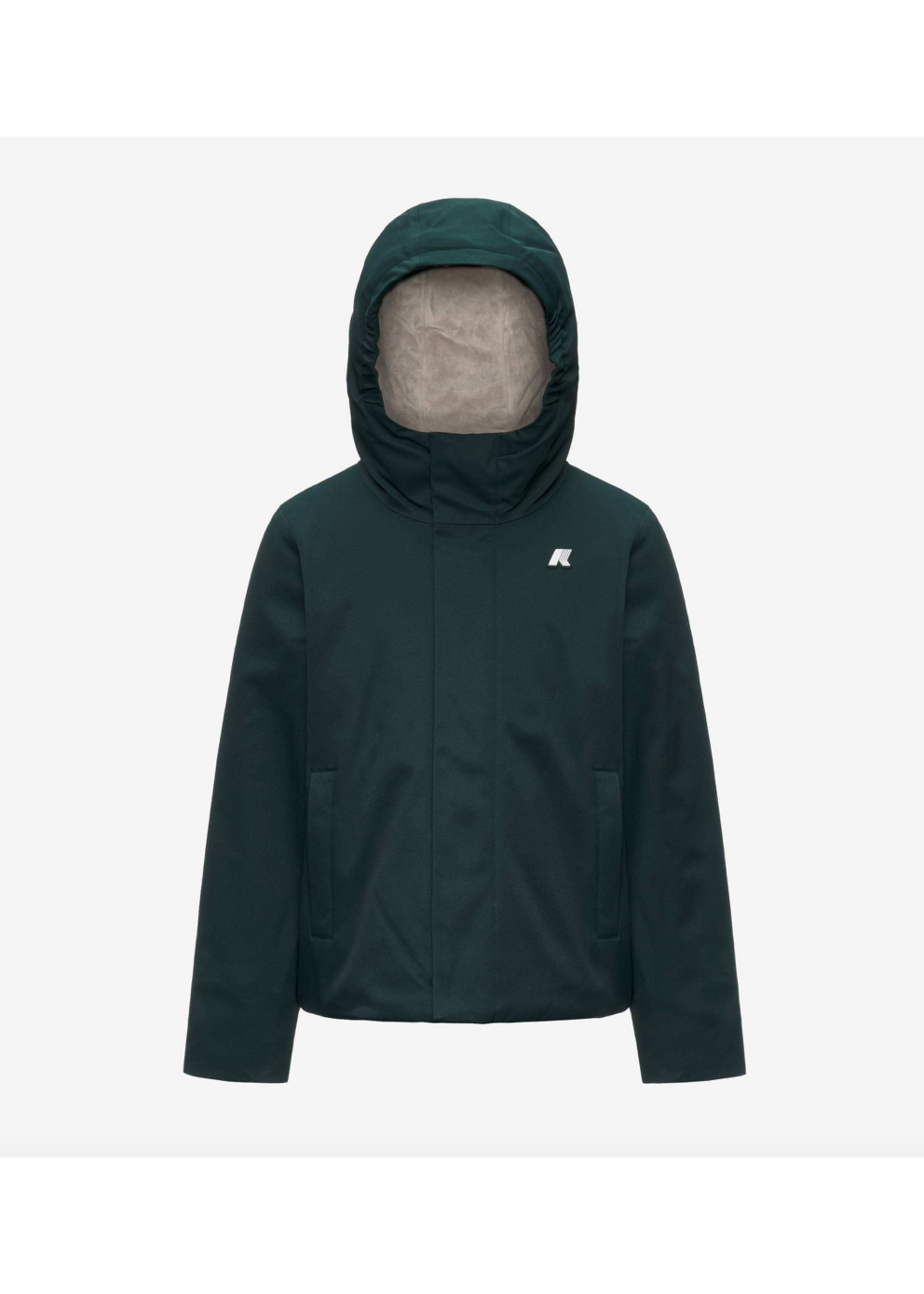 K-Way K-Way Jacket Jacko Twill Marmot Green Jungle/Grey Goat